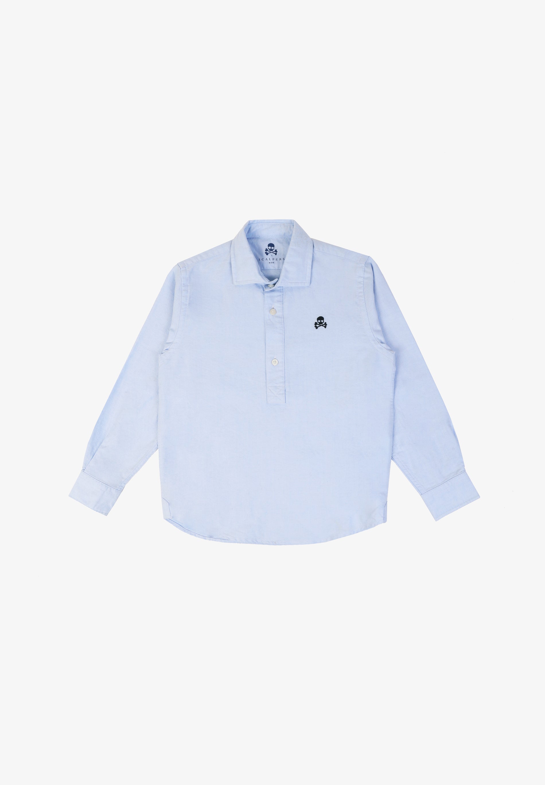 POLO OXFORD MANCHES LONGUES SKULL CONTRASTANT