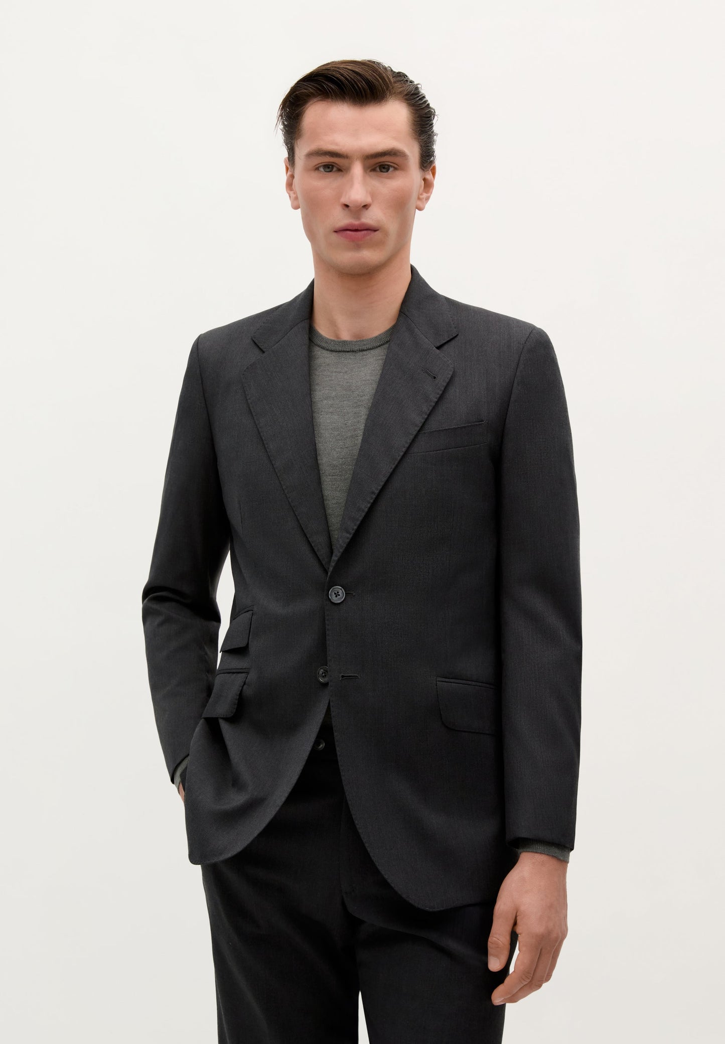 TRAJE CLÁSICO LANA GRIS - Scalpers