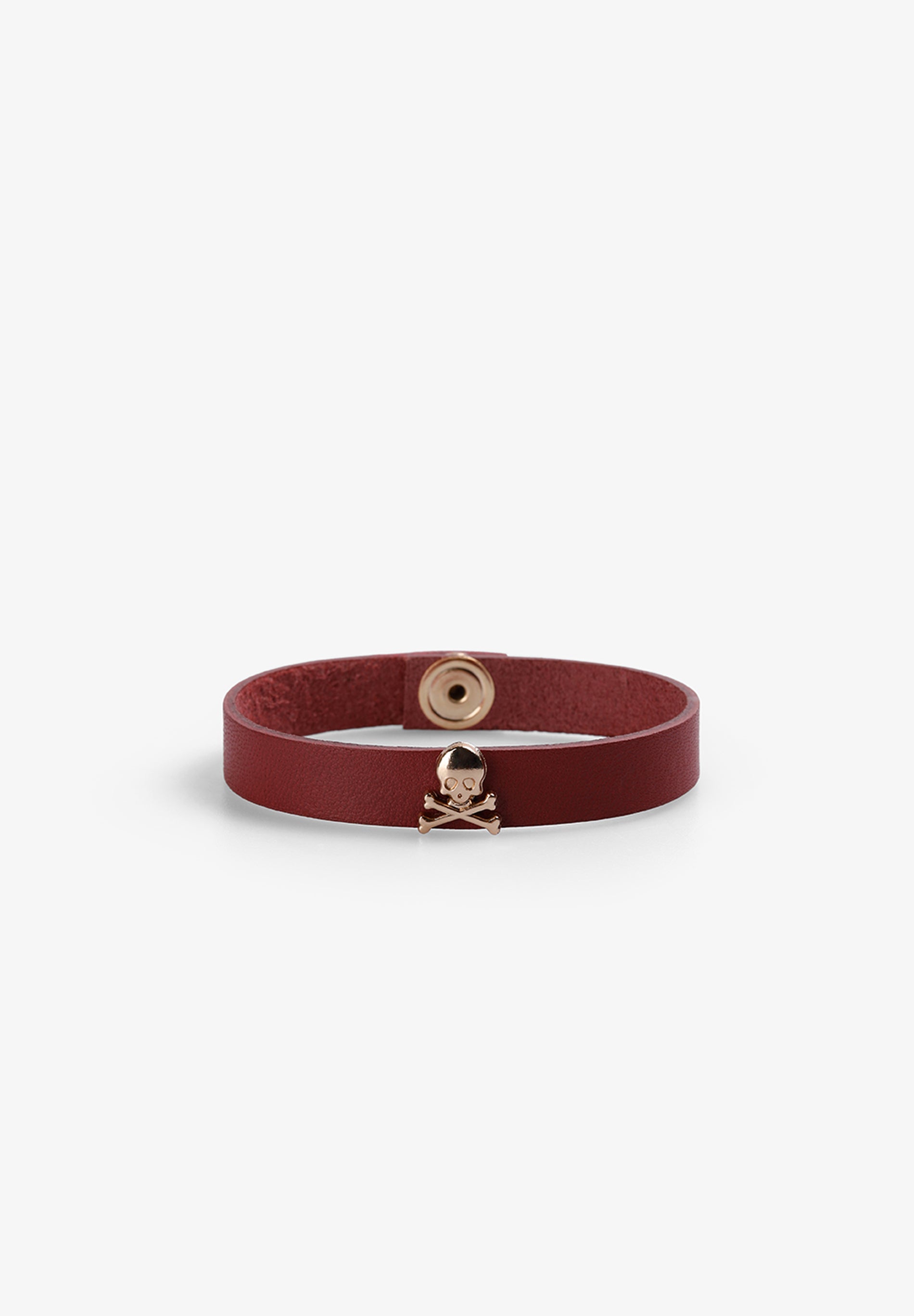 BRACELET CUIR SKULLS