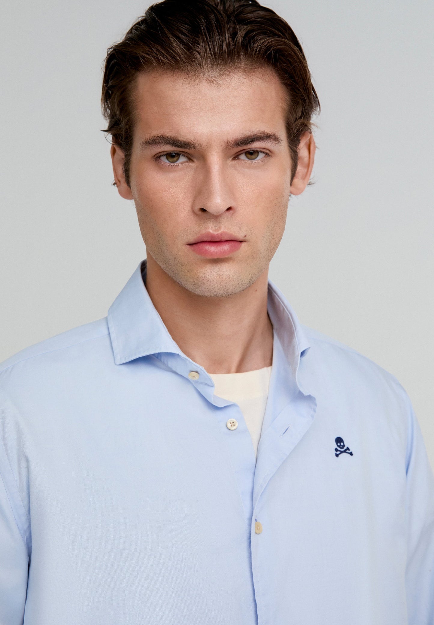 CAMISA VESTIR LISA CALAVERA CONTRASTE - Scalpers