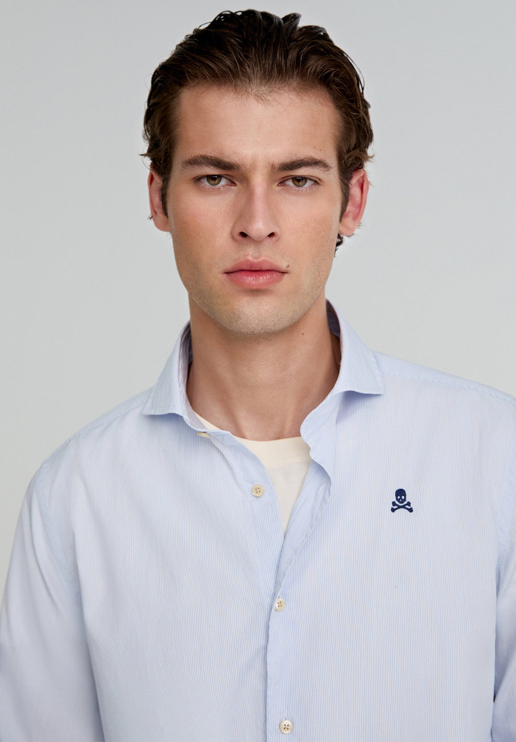 CAMISA VESTIR RAYAS CALAVERA CONTRASTE - Scalpers