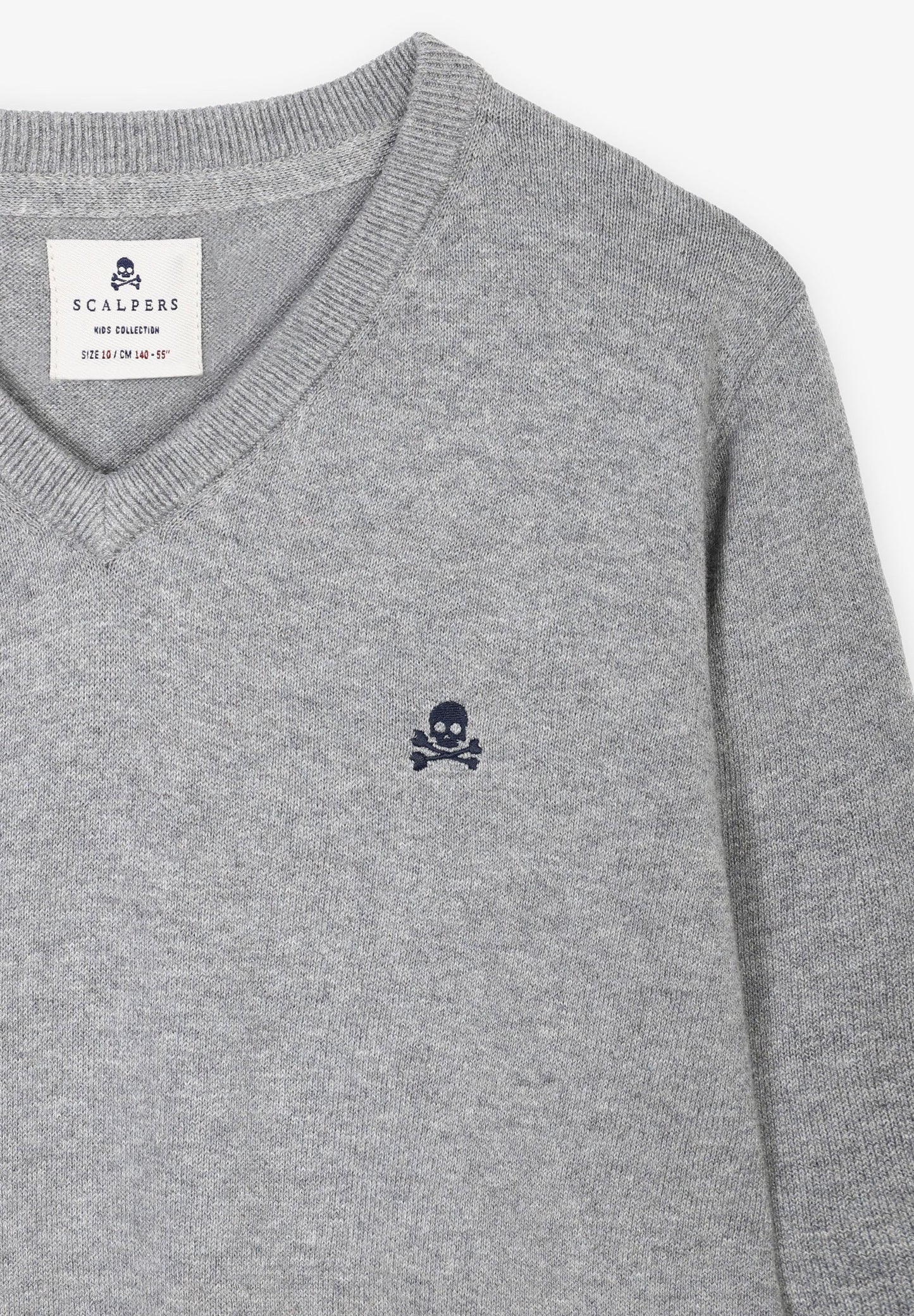 V-NECK SWEATER WITH SKULL