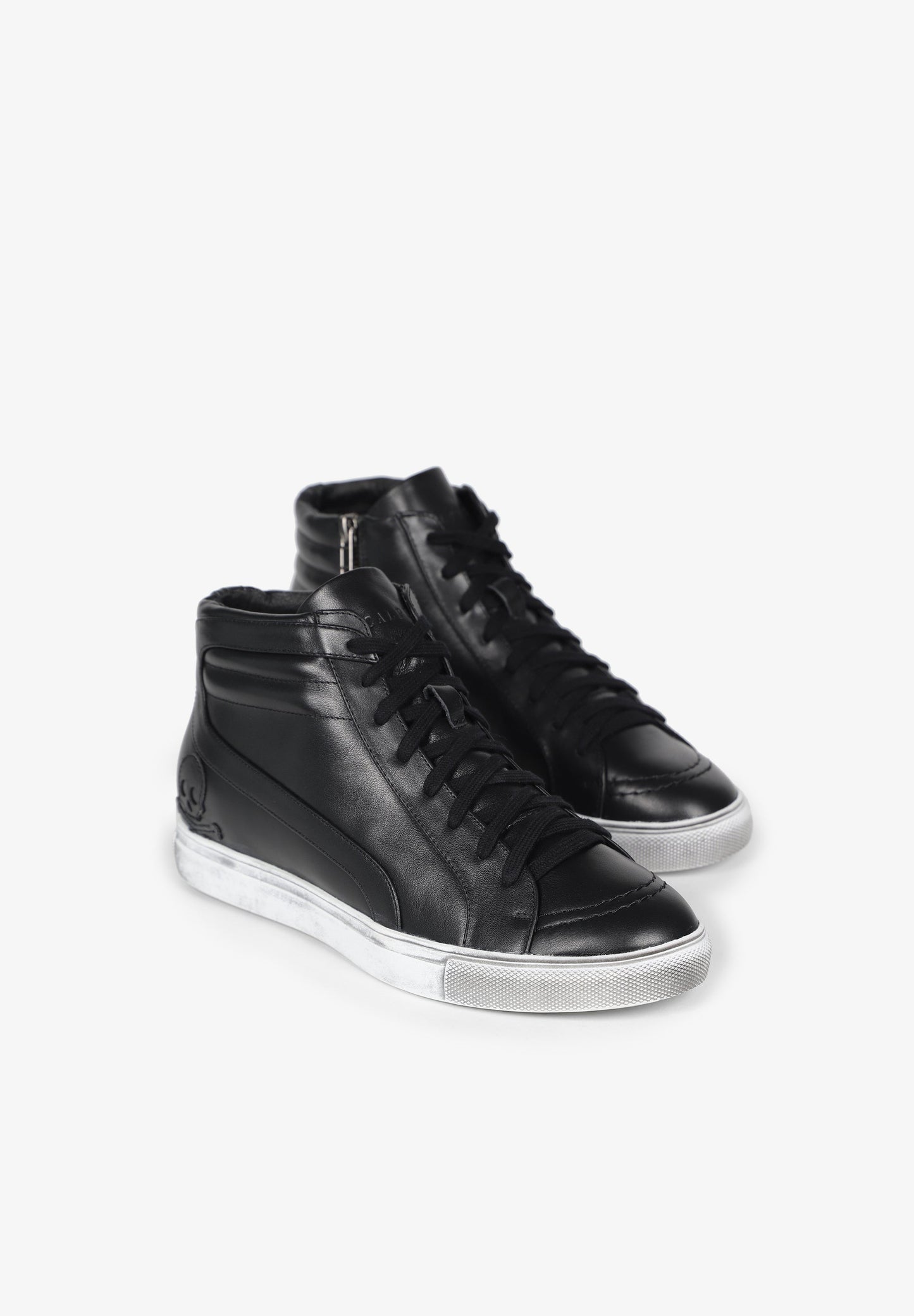 HIGH TOP LEATHER SNEAKERS