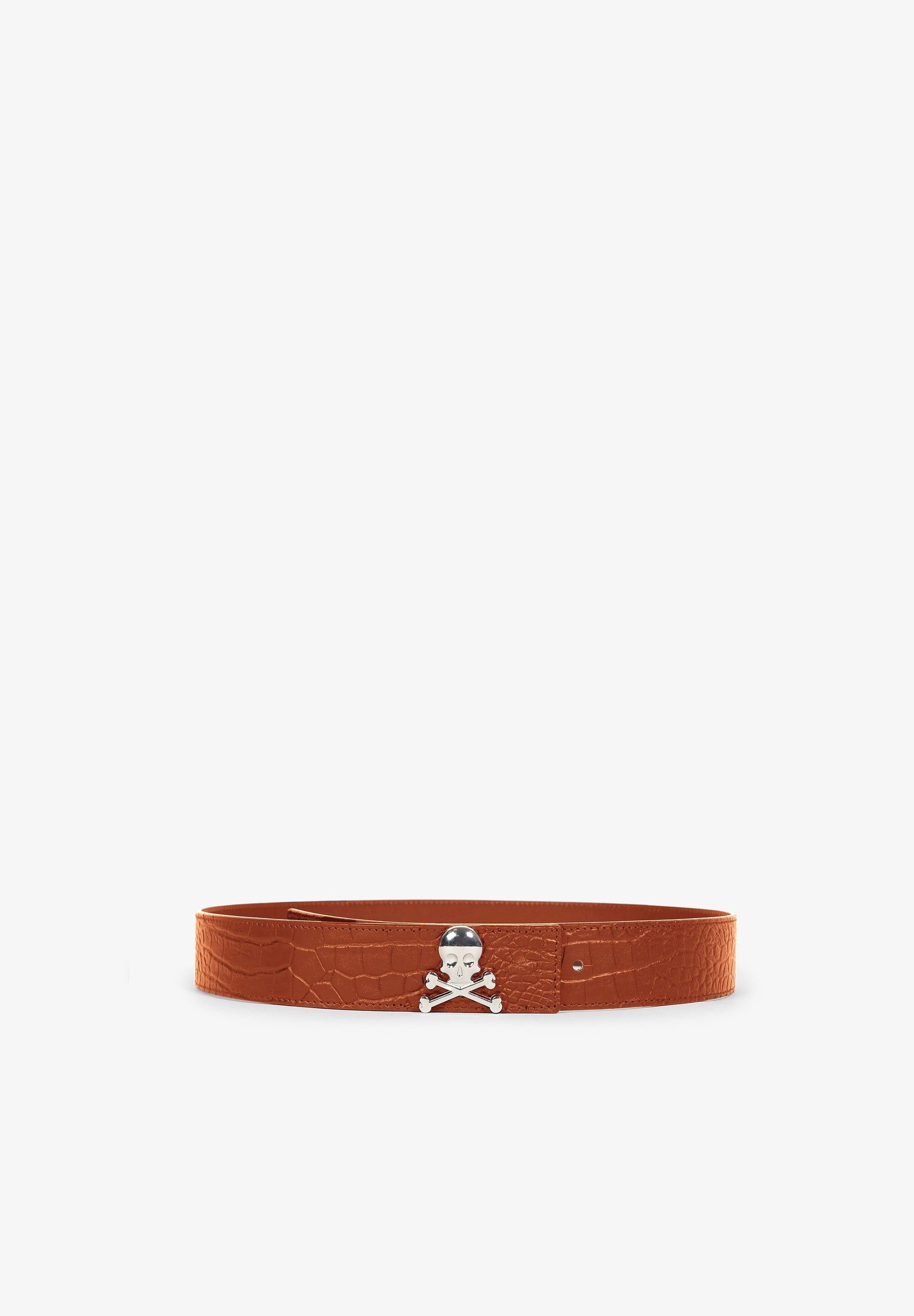 LEREN RIEM METALEN DOODSKOP