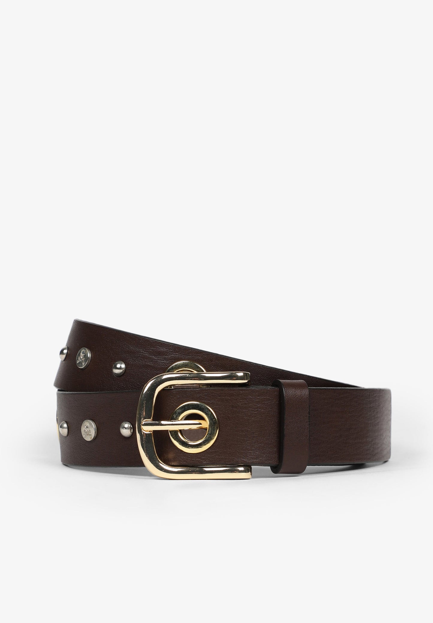 LEATHER BELT WITH GOLD TRIM