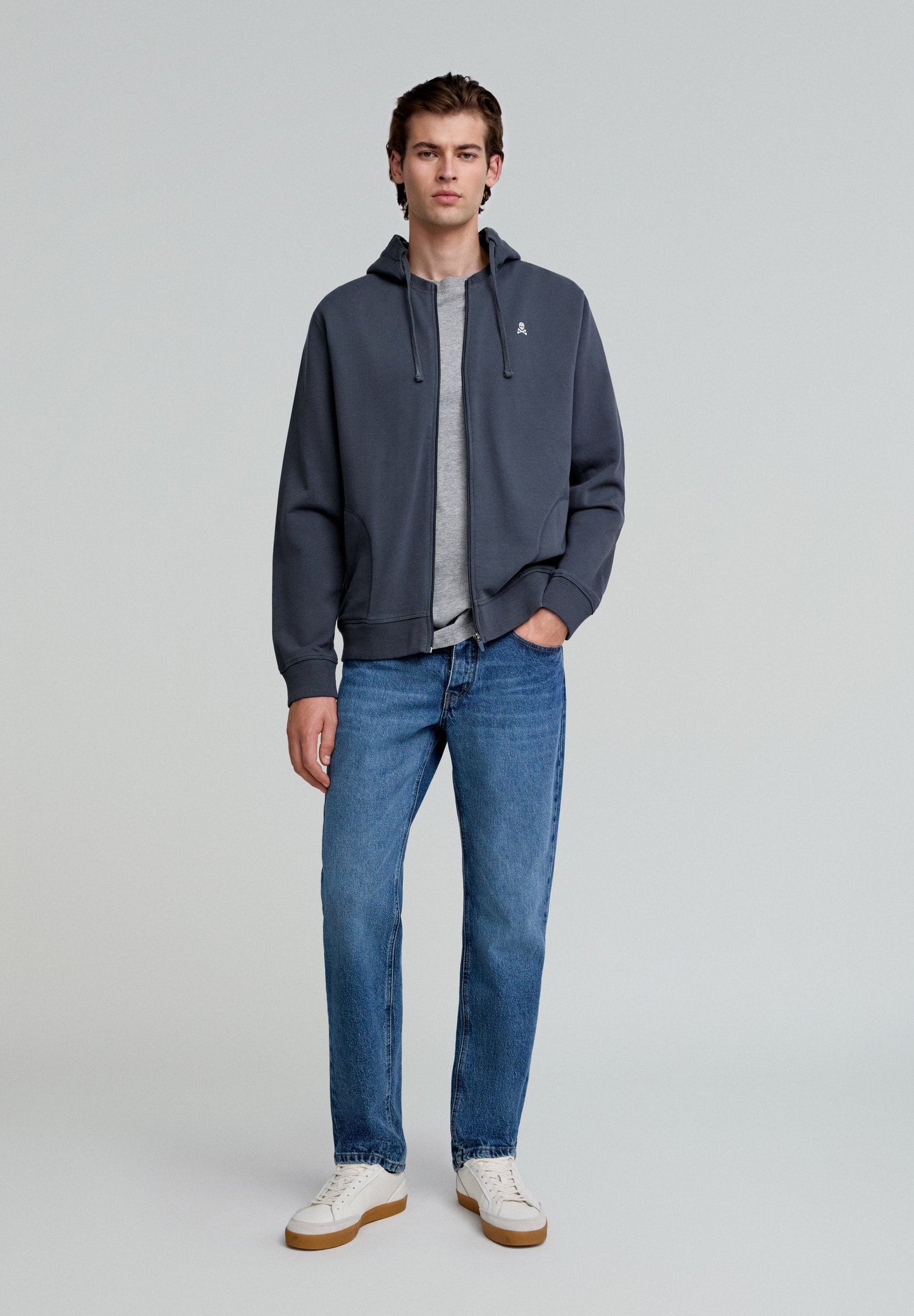 SWEATER CAPUCHON DOODSHOOFD CONTRAST