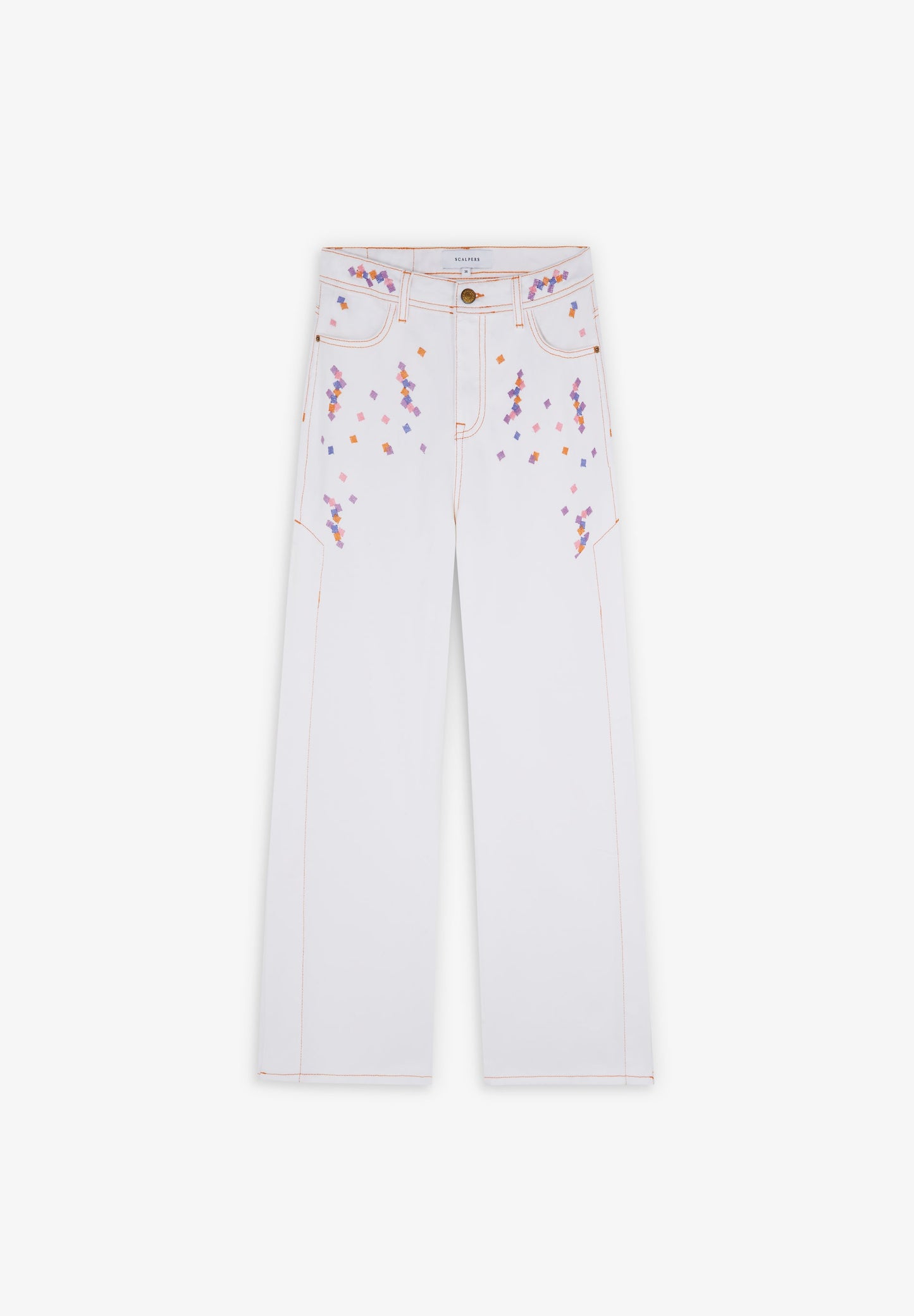 CULOTTE JEANS WITH EMBROIDERED DETAILS