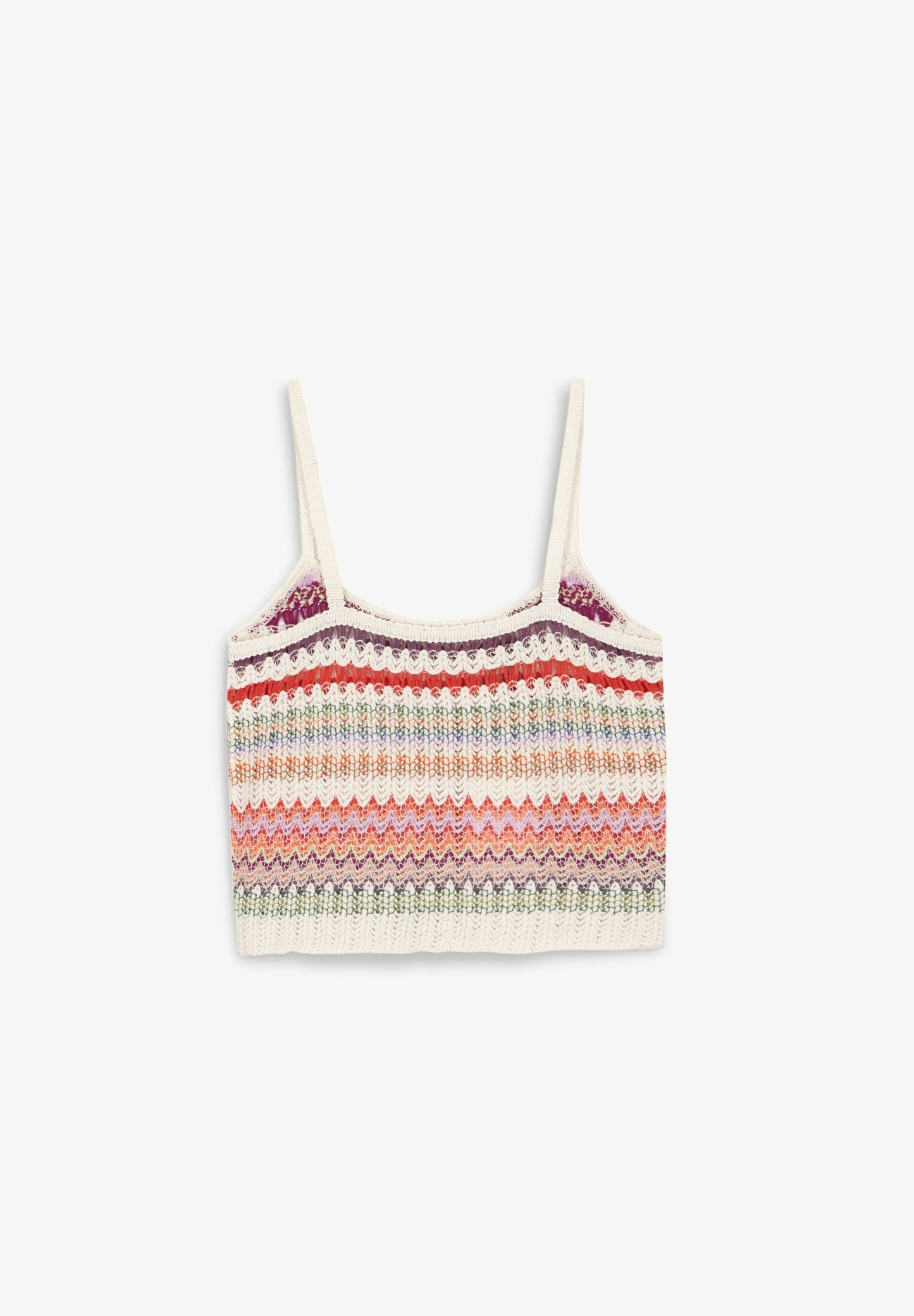 MULTICOLOURED CROCHET TOP