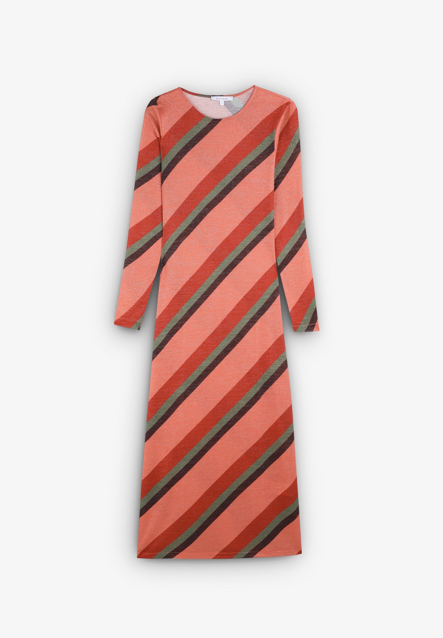 CONTRAST STRIPED LUREX DRESS