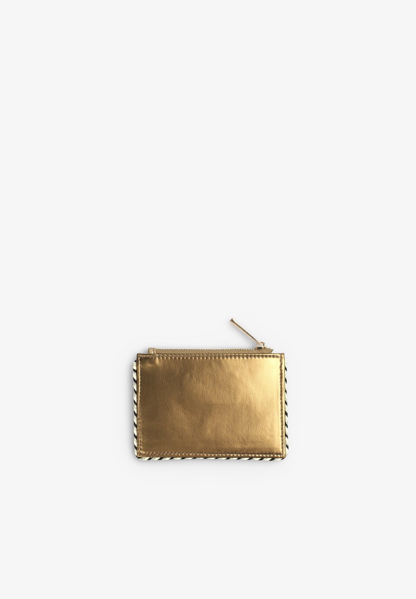 CARD HOLDER WITH METALLIC TRIM DETAIL