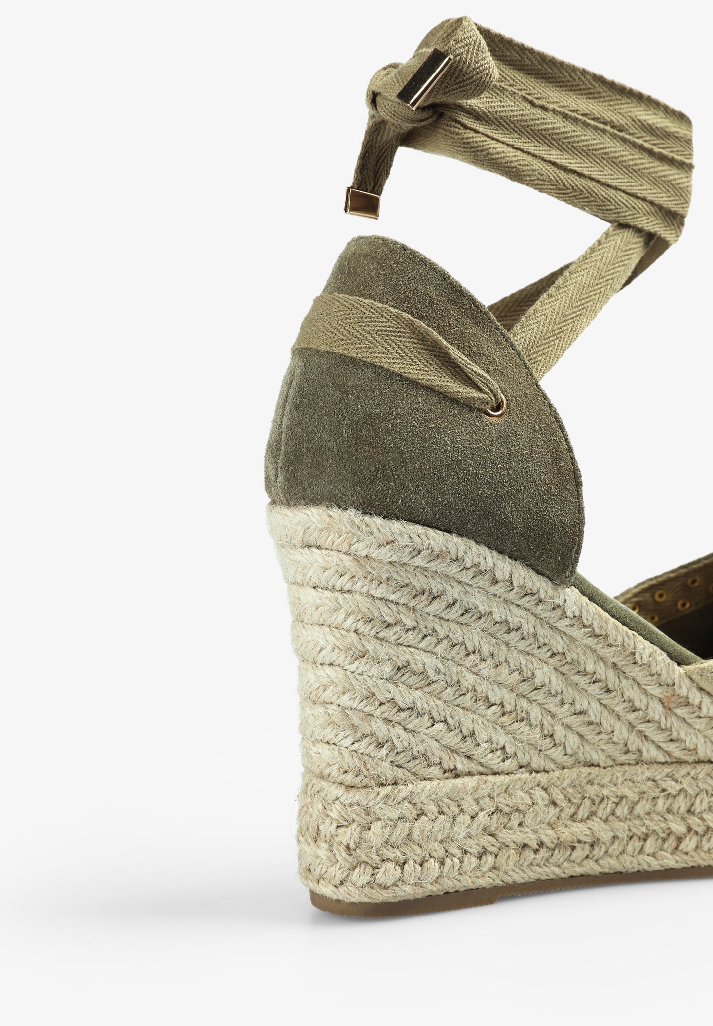 SUEDE WEDGE ESPADRILLES WITH STUDS