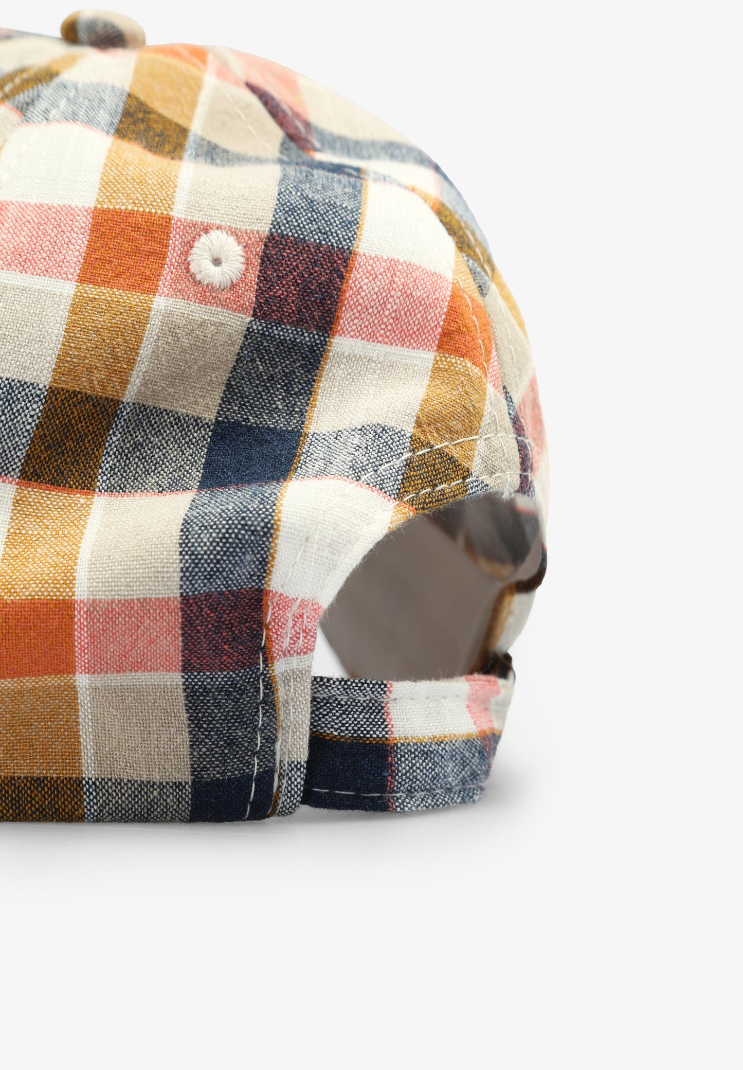 GINGHAM CAP WITH SKULL