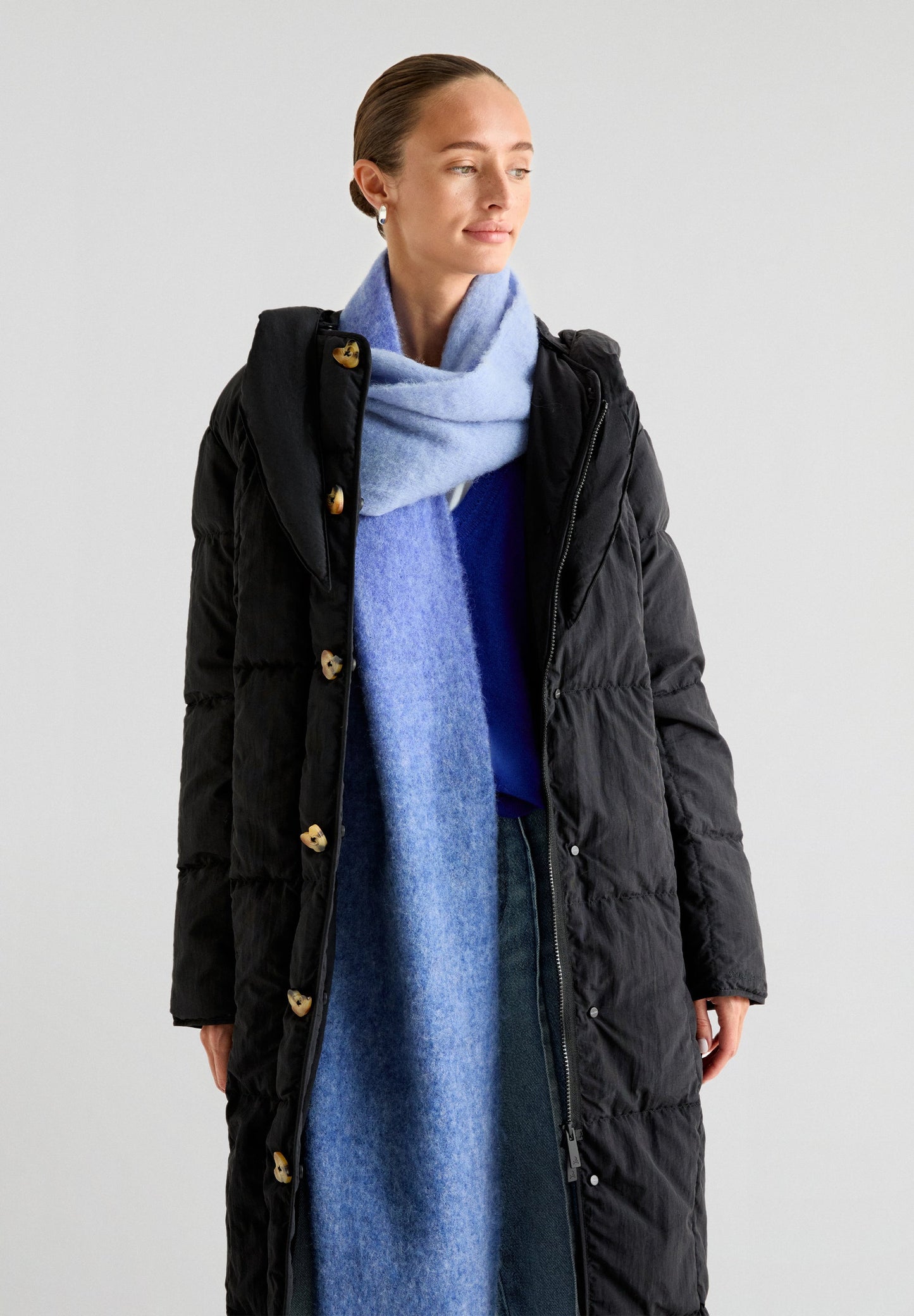 BOW HOODIE PUFFER COAT