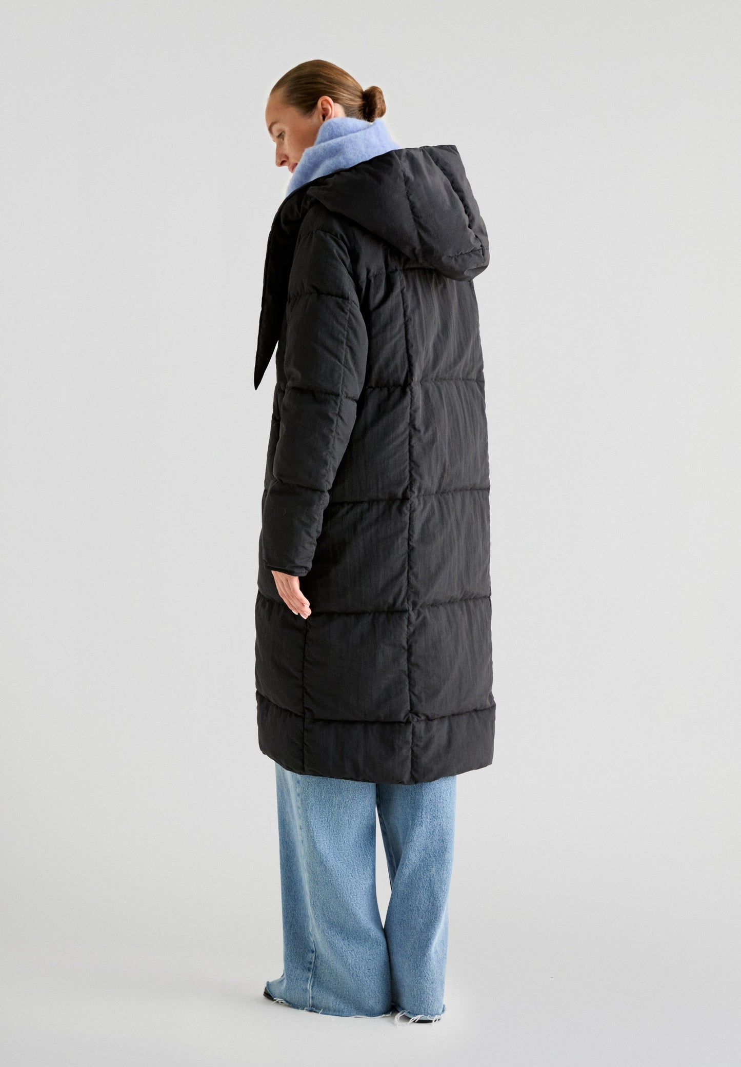 BOW HOODIE PUFFER COAT