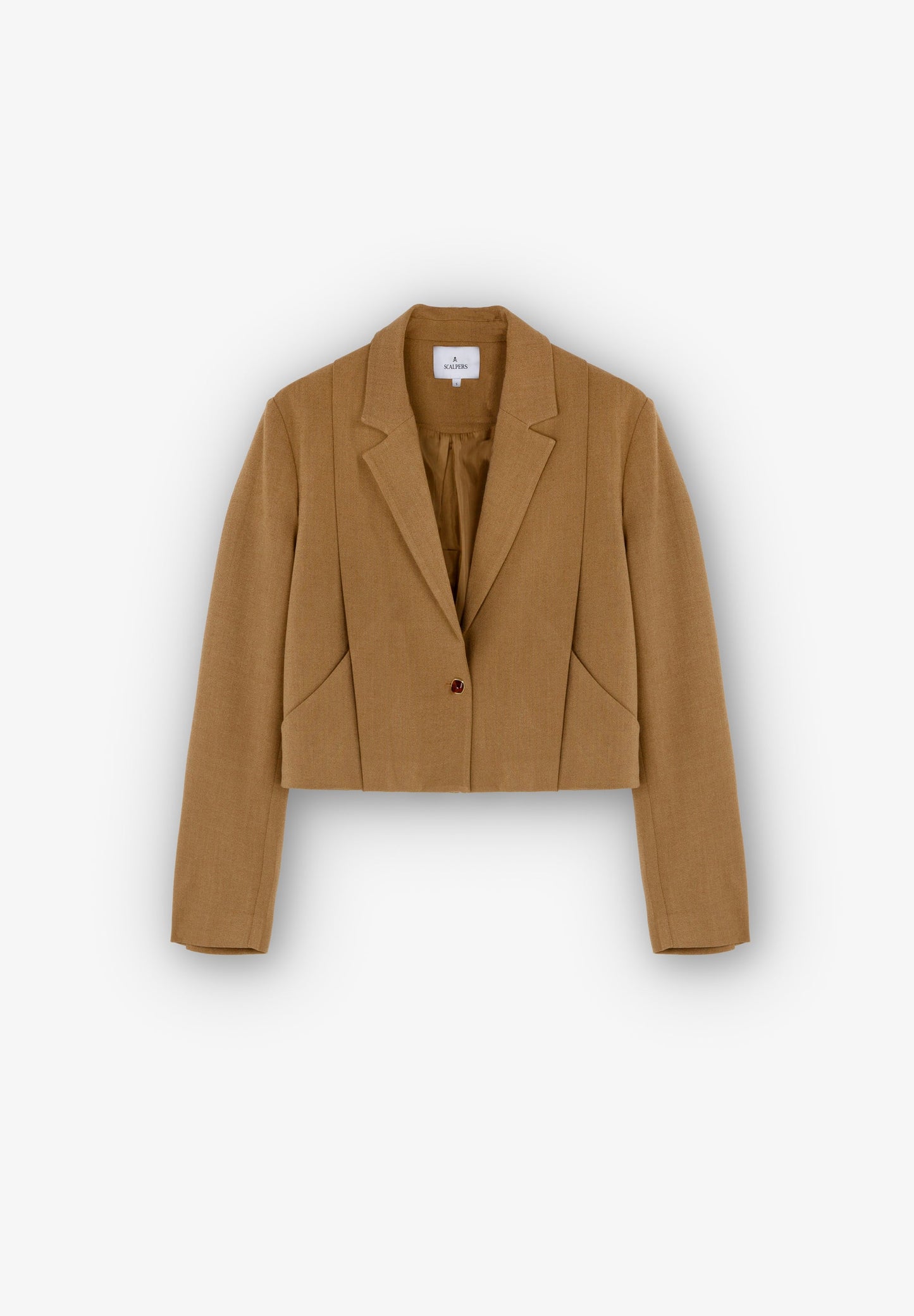 CARAMEL BUTTON BLAZER