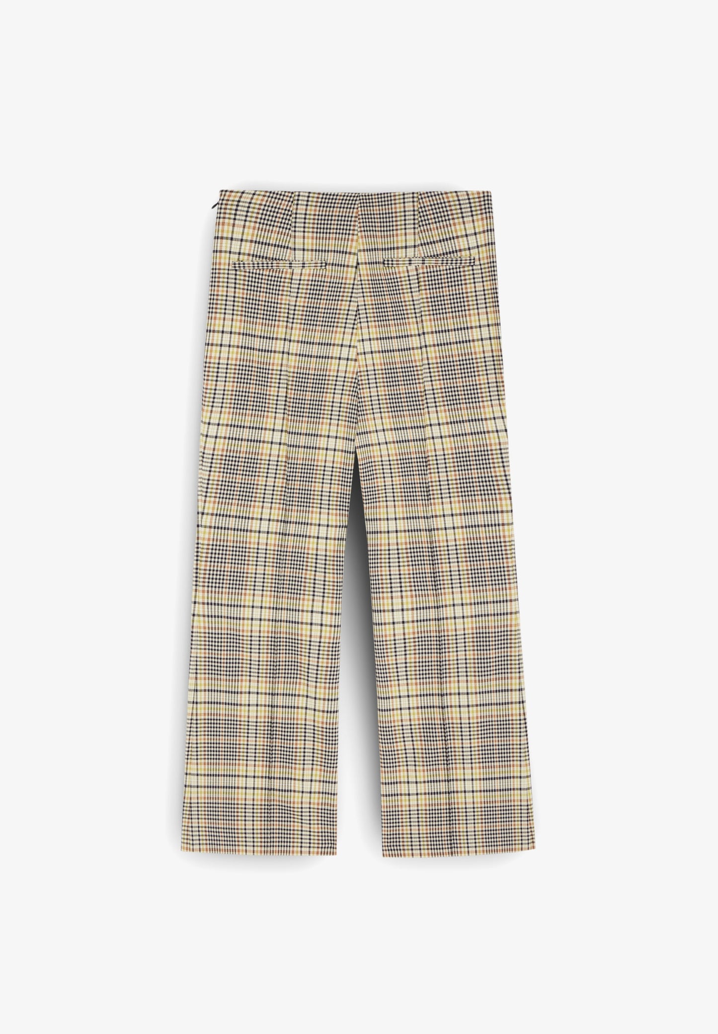 ANKLE FLARE CHECK TROUSERS