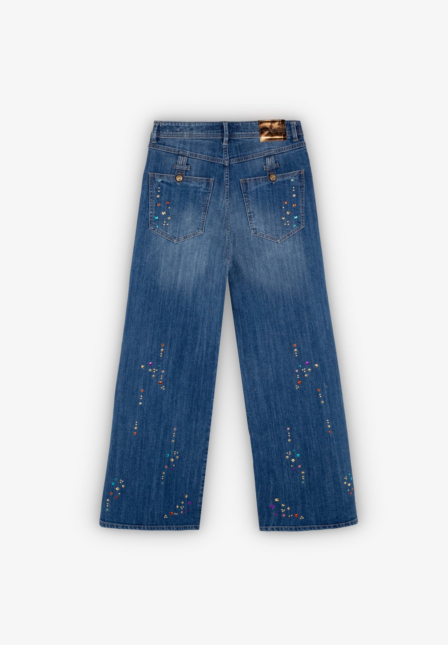 STRASS MULTICOLOR DENIM PANT