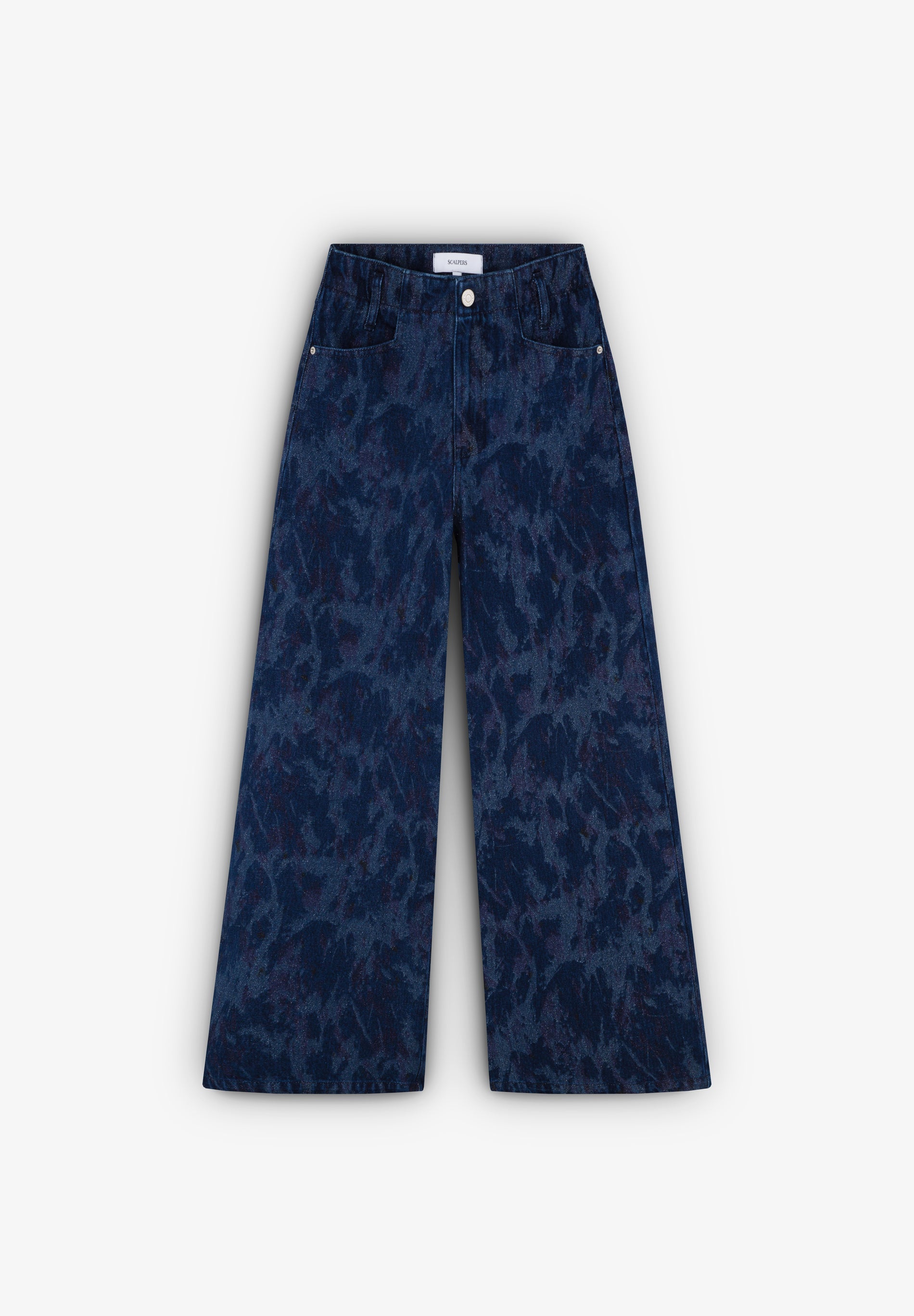 PANTALON CULOTTE EN DENIM BRILLANT