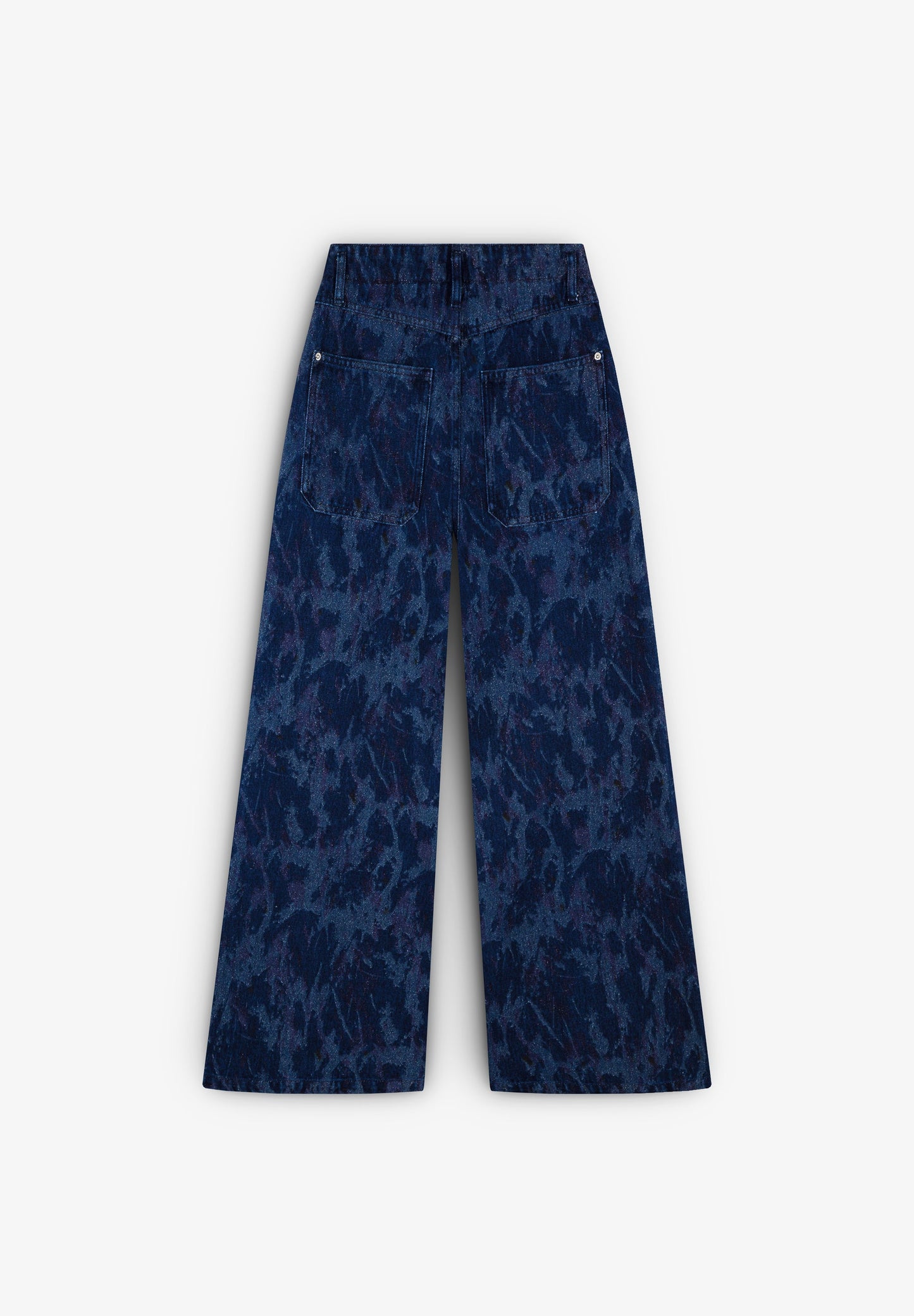 PANTALON CULOTTE EN DENIM BRILLANT