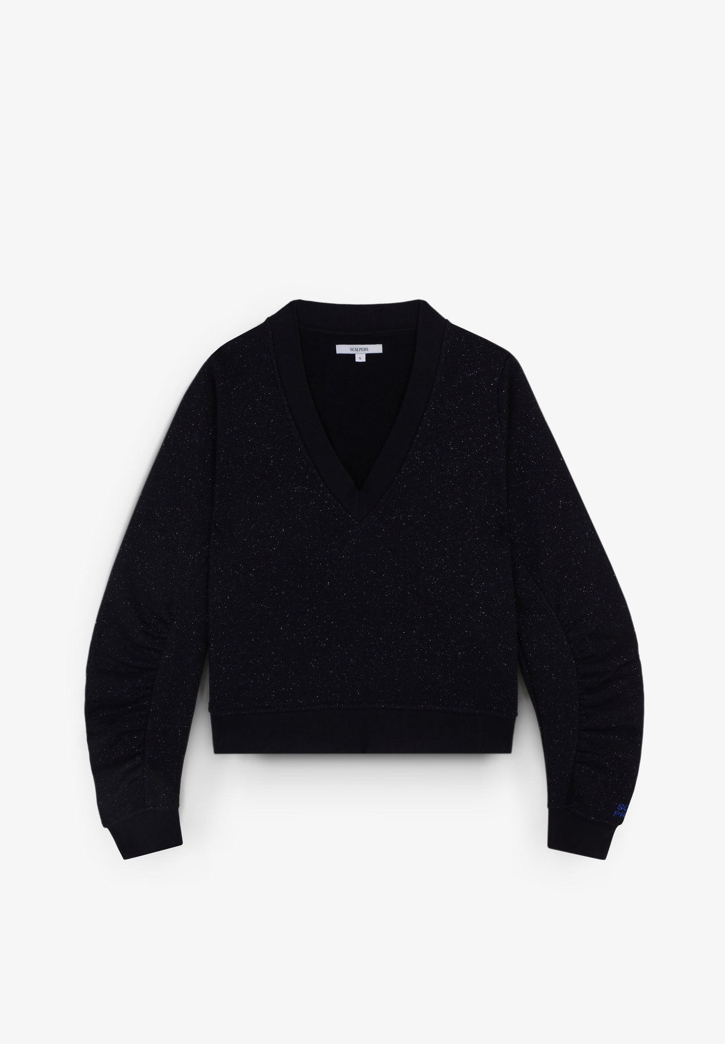 GATHERED LUREX SWEATER