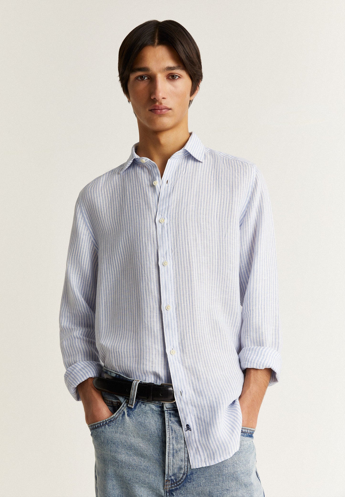 STRIPED LINEN SHIRT