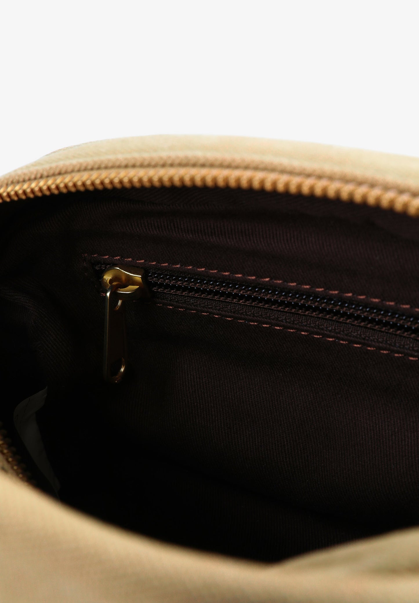 TOILETRY BAG WITH LEATHER DETAIL