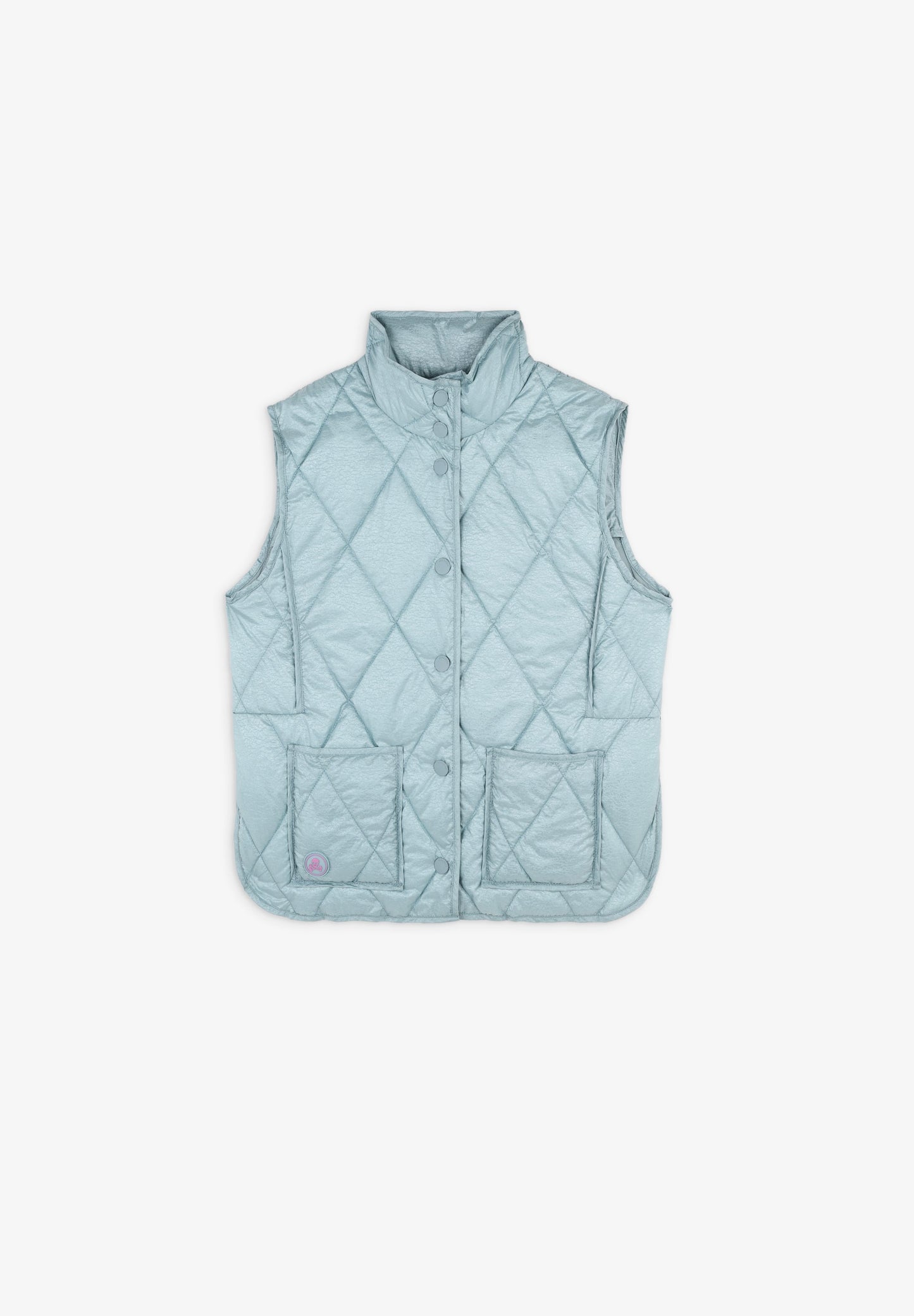 METALLIC PUFFER VEST WITH POCKETS