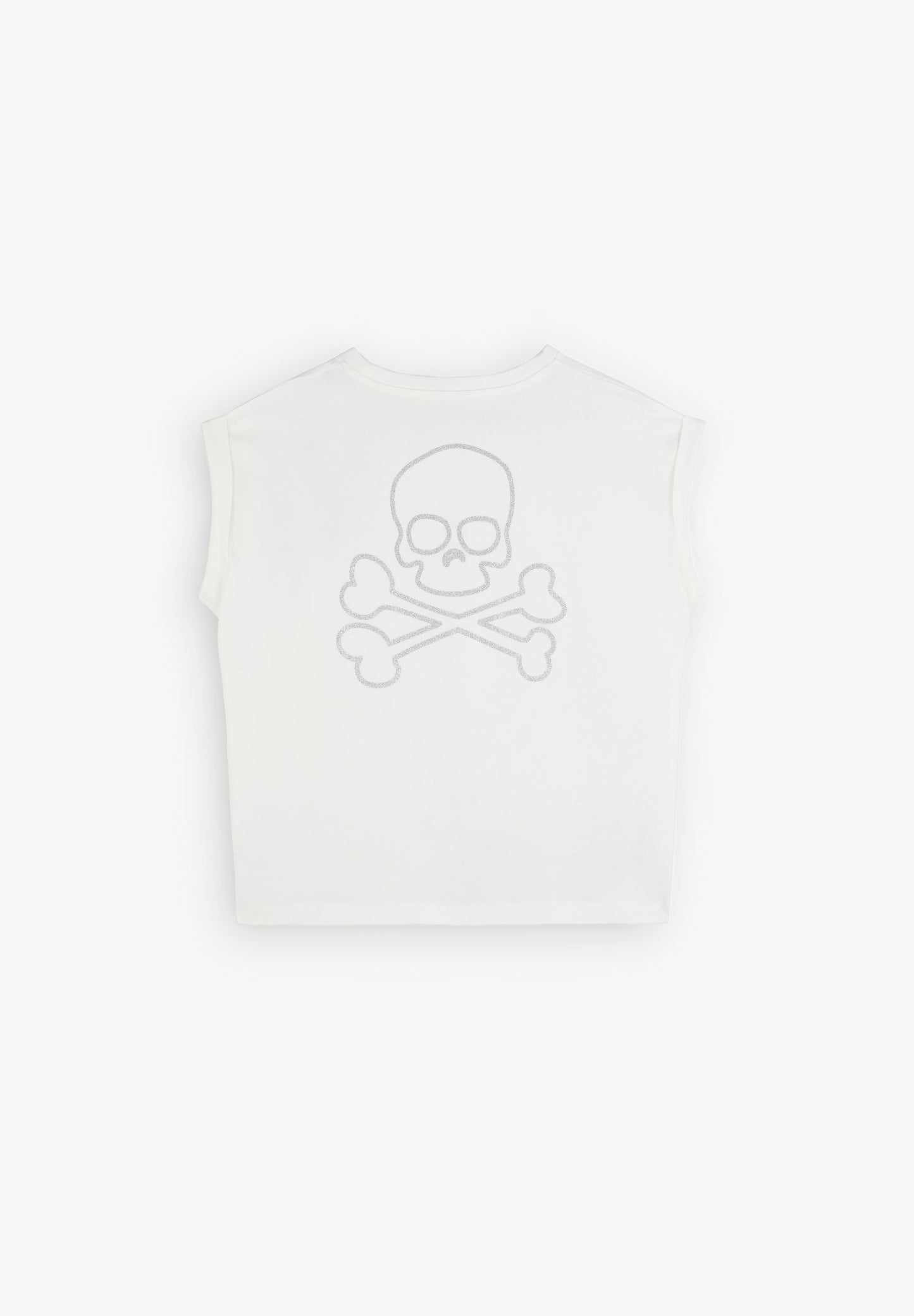 GLITTER SKULL T-SHIRT WITH KNOT