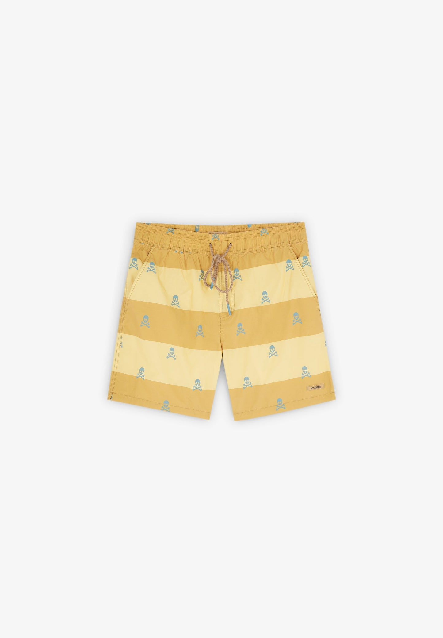 SWIMMING TRUNKS WITH STRIPES AND SKULLS