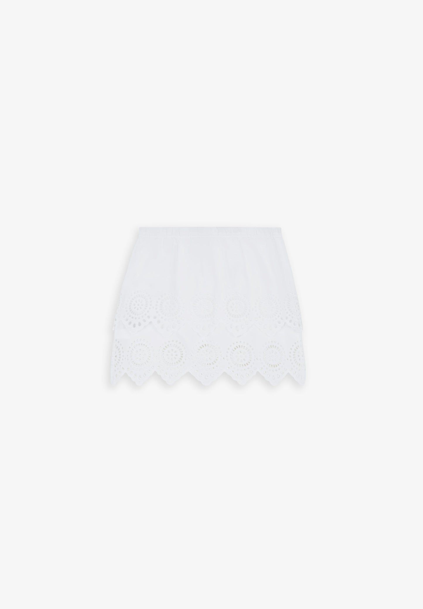 BRODERIE ANGLAISE RUFFLED SKIRT