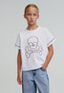 T-SHIRT EMB SKULL POUR FILLE