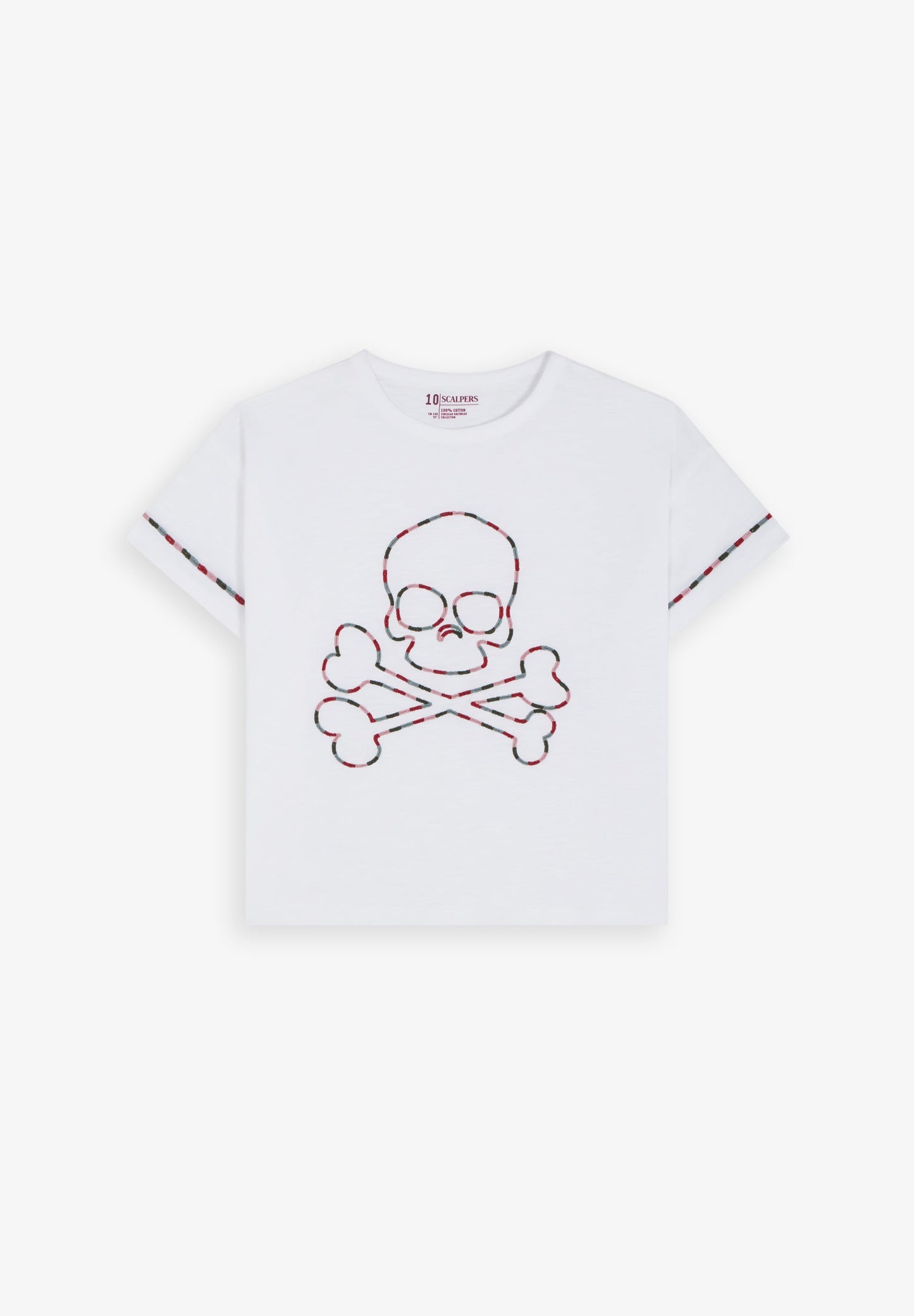 T-SHIRT EMB SKULL POUR FILLE