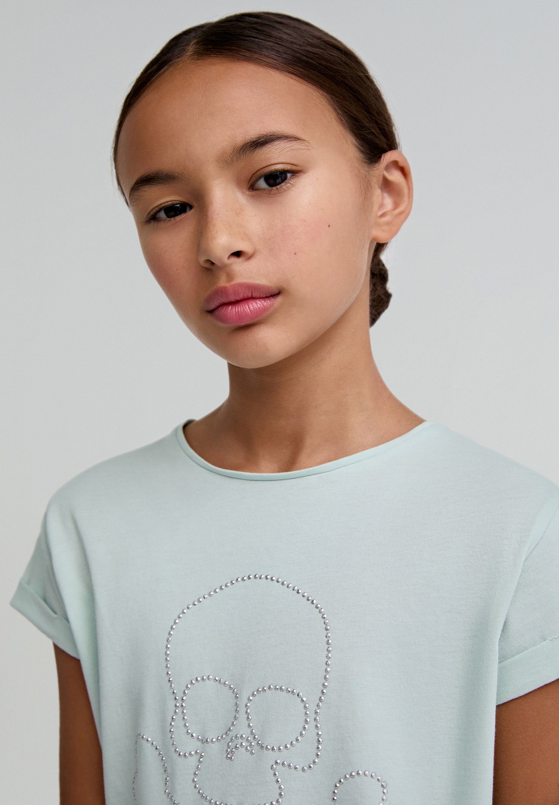 T-SHIRT CRÂNE BRILLANT POUR FILLE