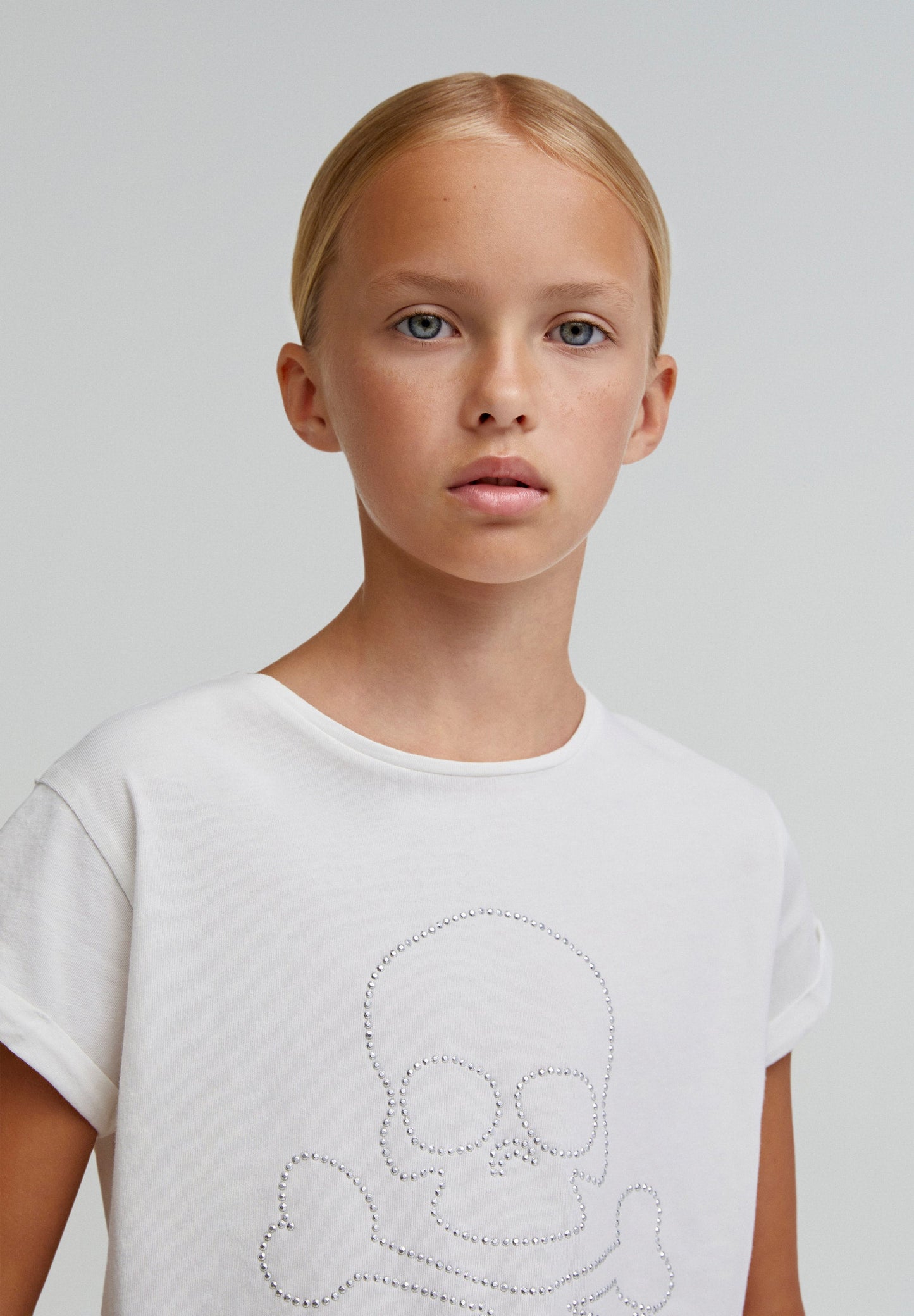 T-SHIRT CRÂNE BRILLANT POUR FILLE