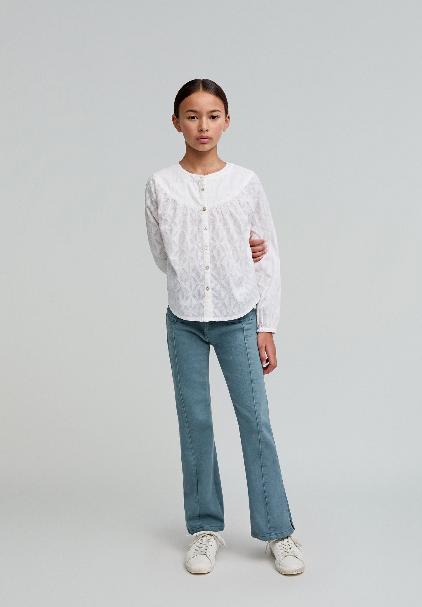 JACQUARD BLOUSE SCHOUDERSTUK