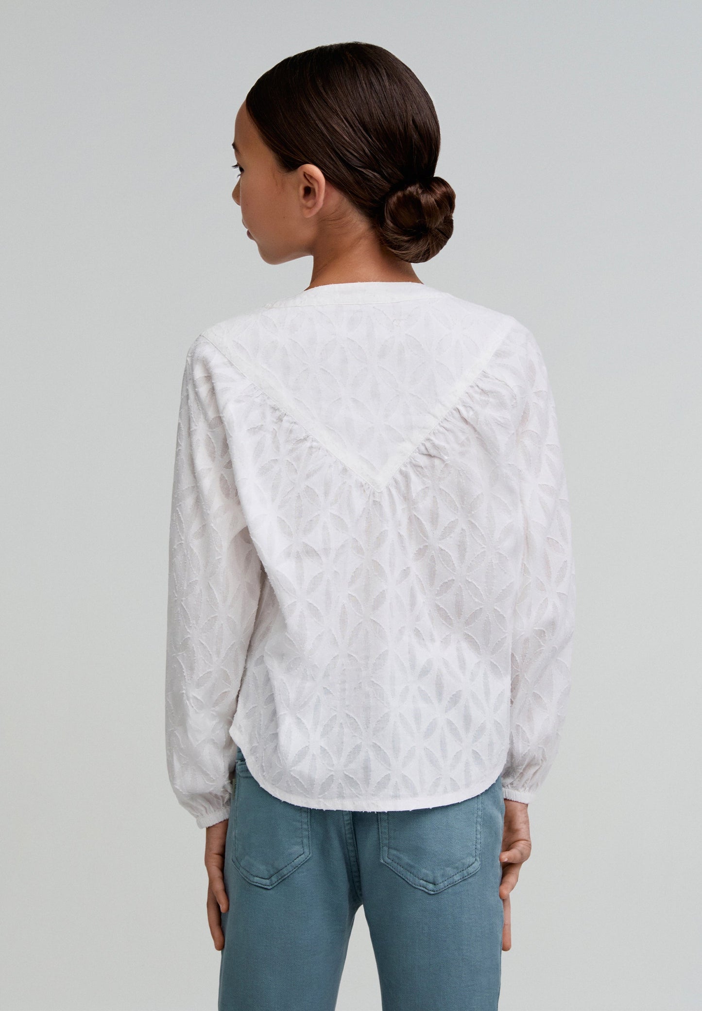 JACQUARD BLOUSE SCHOUDERSTUK