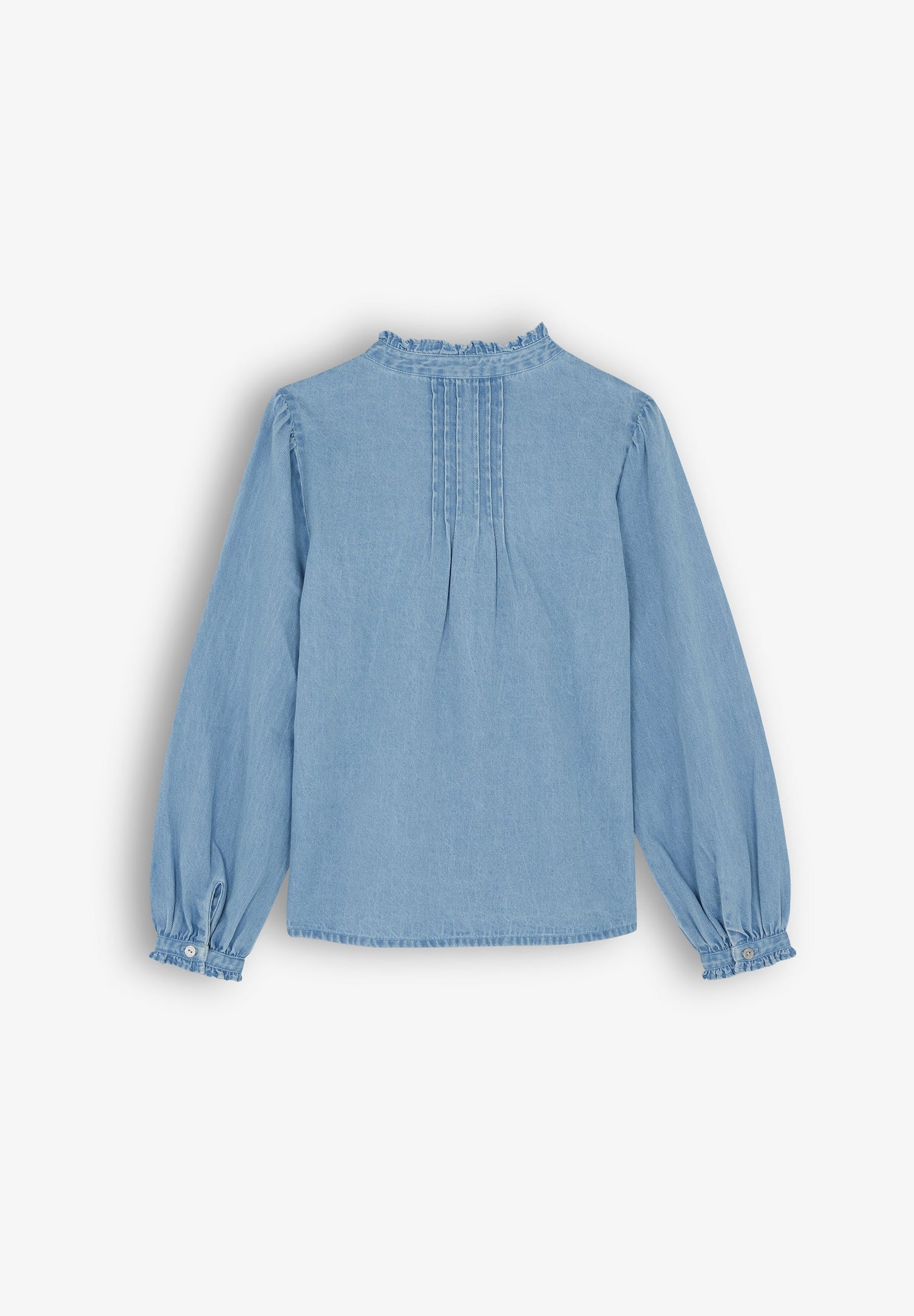 BLOUSE PLISSÉE EN DENIM POUR FILLE