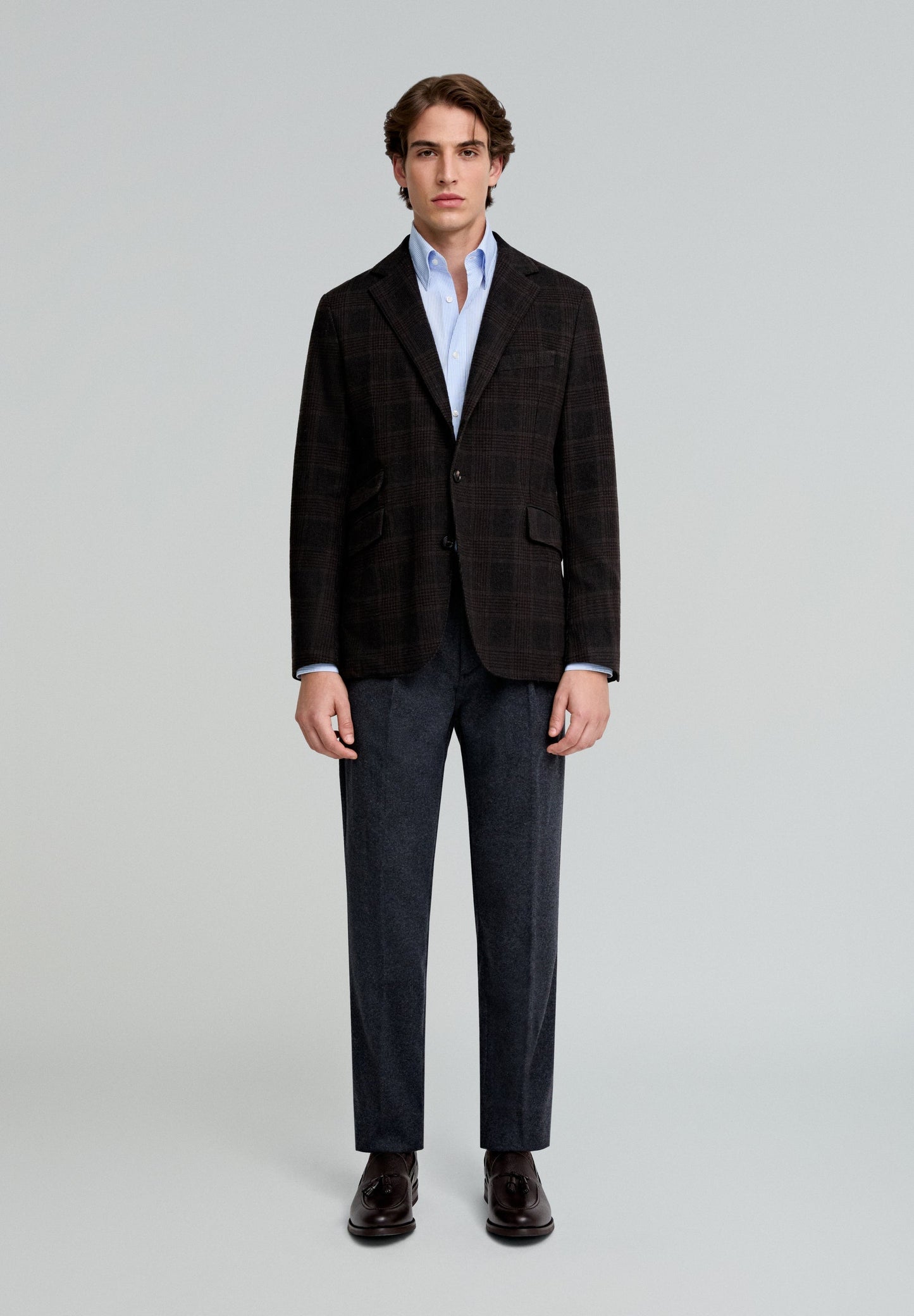 DARTED WOOL TROUSERS