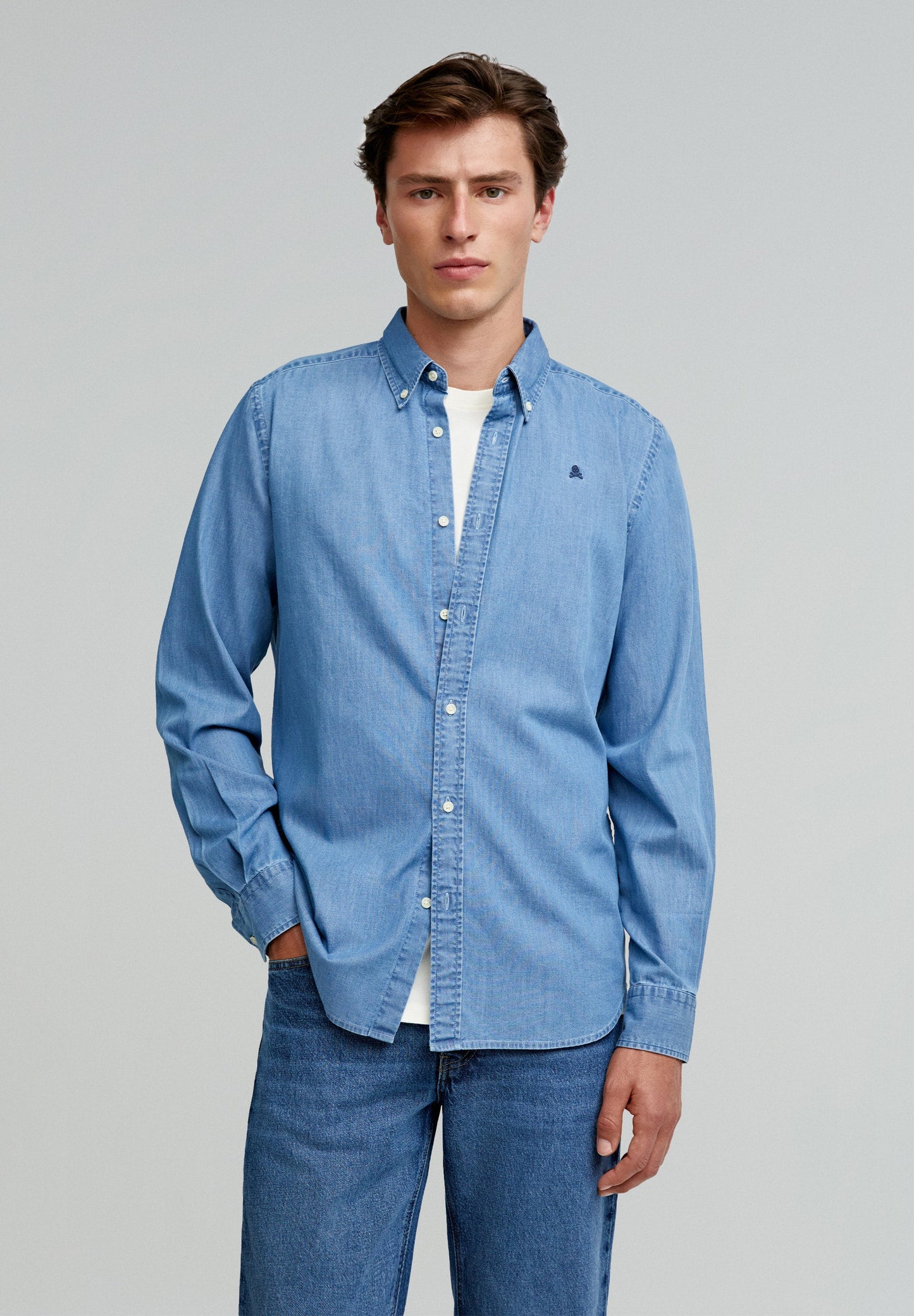 DENIM SHIRT WITH BUTTONS