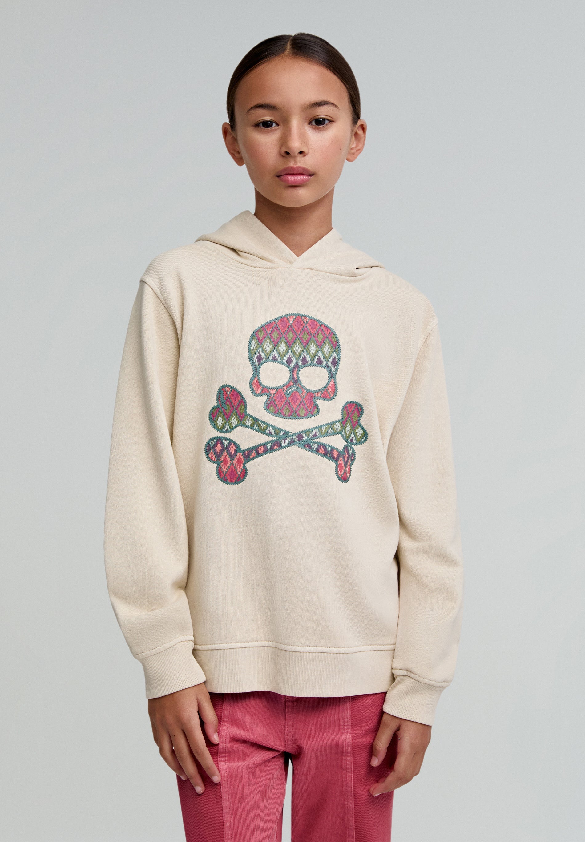 Sweat à capuche KILIM SKULL pour filles