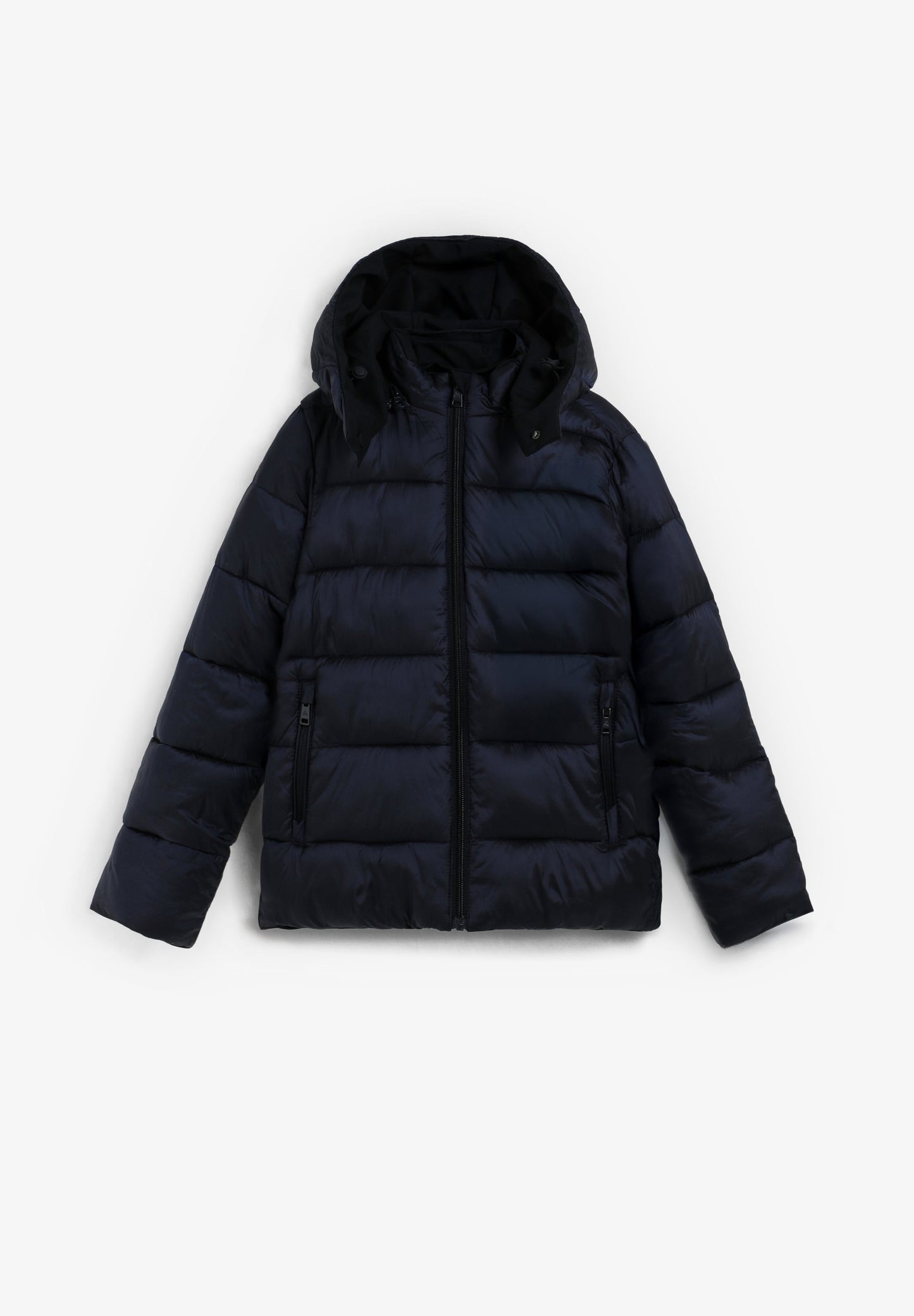 JACKET WITH DETACHABLE HOOD AND LOGO