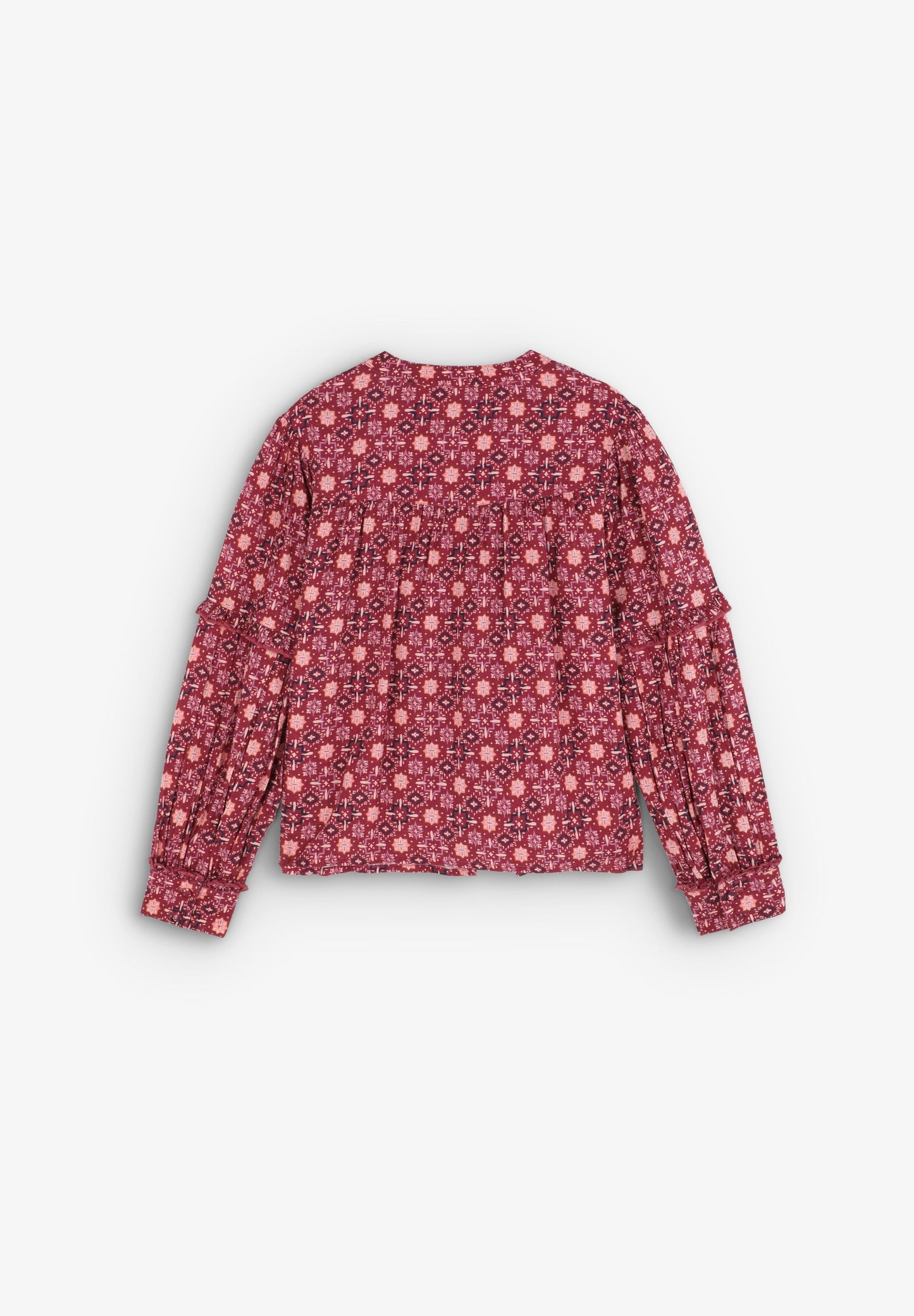 BLOUSE PRINT VOLANT MOUW