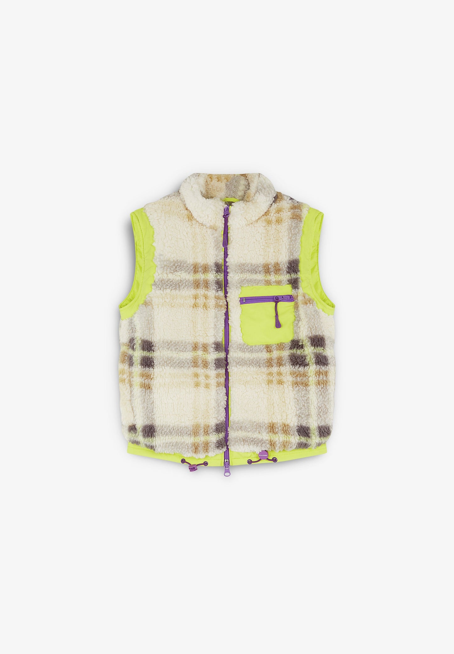 CHECKED FLEECE VEST