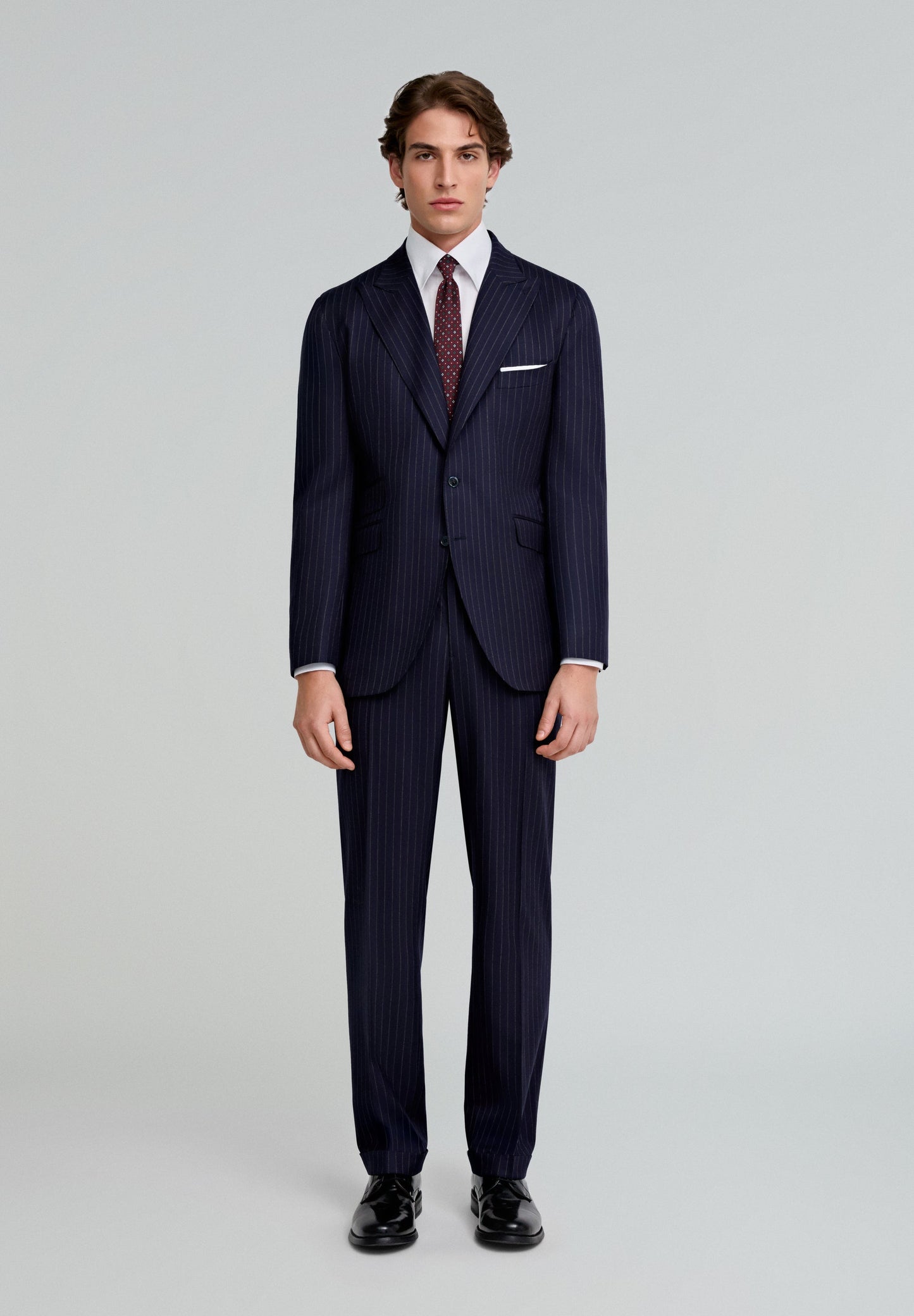 TRAJE AZUL LANA RAYAS