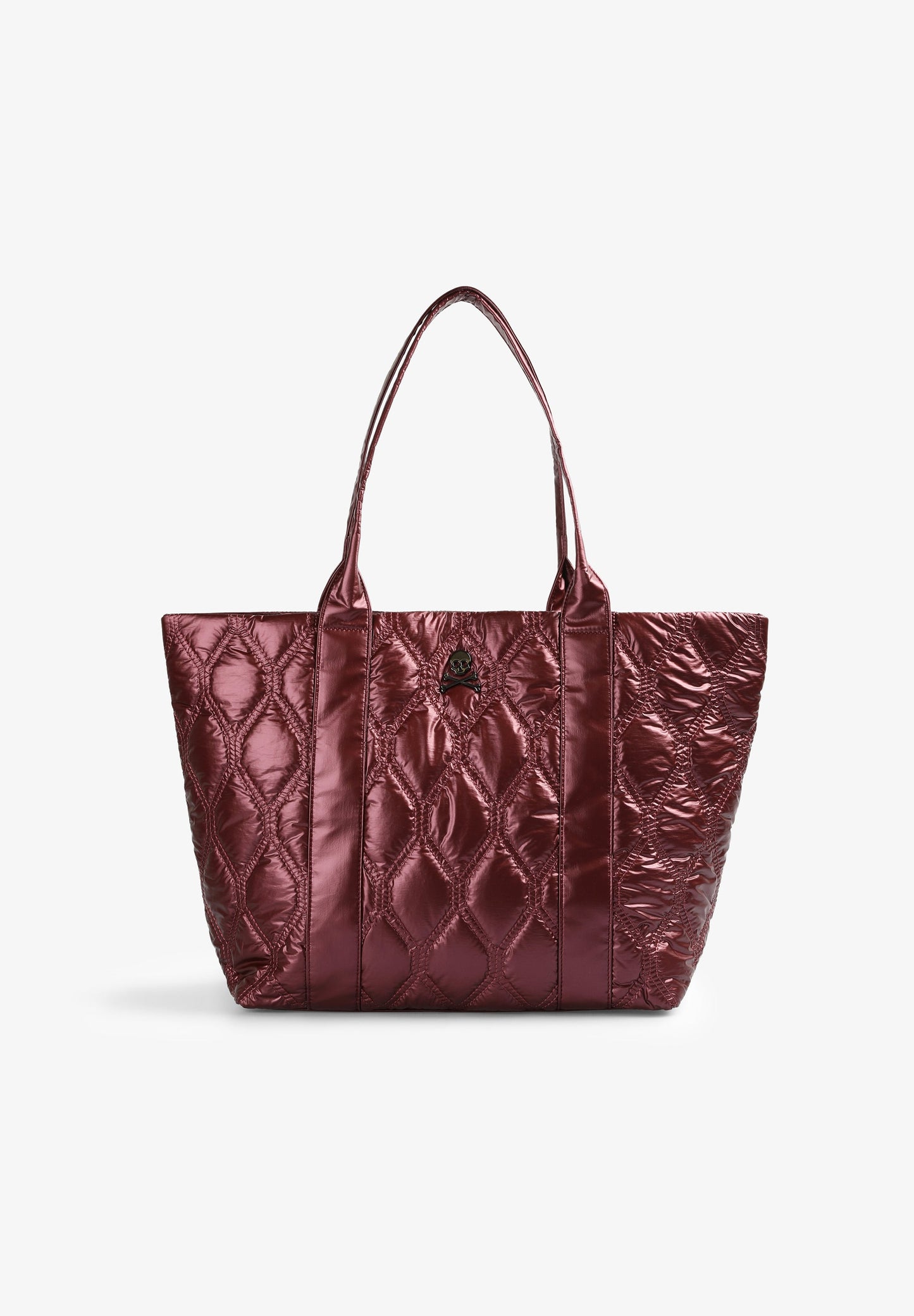 METALLIC QUILTED TOTE BAG