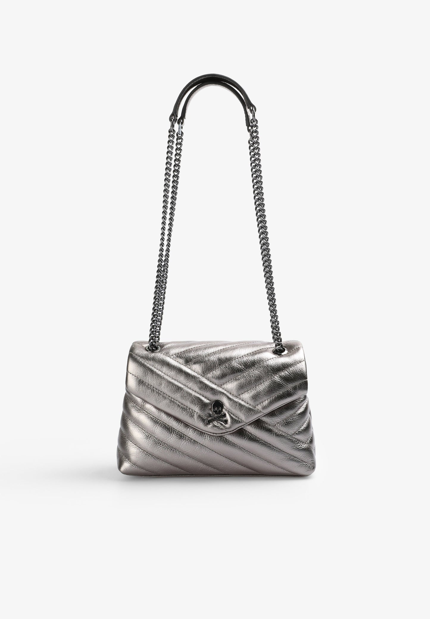 MINI QUILTED METALLIC LEATHER BAG