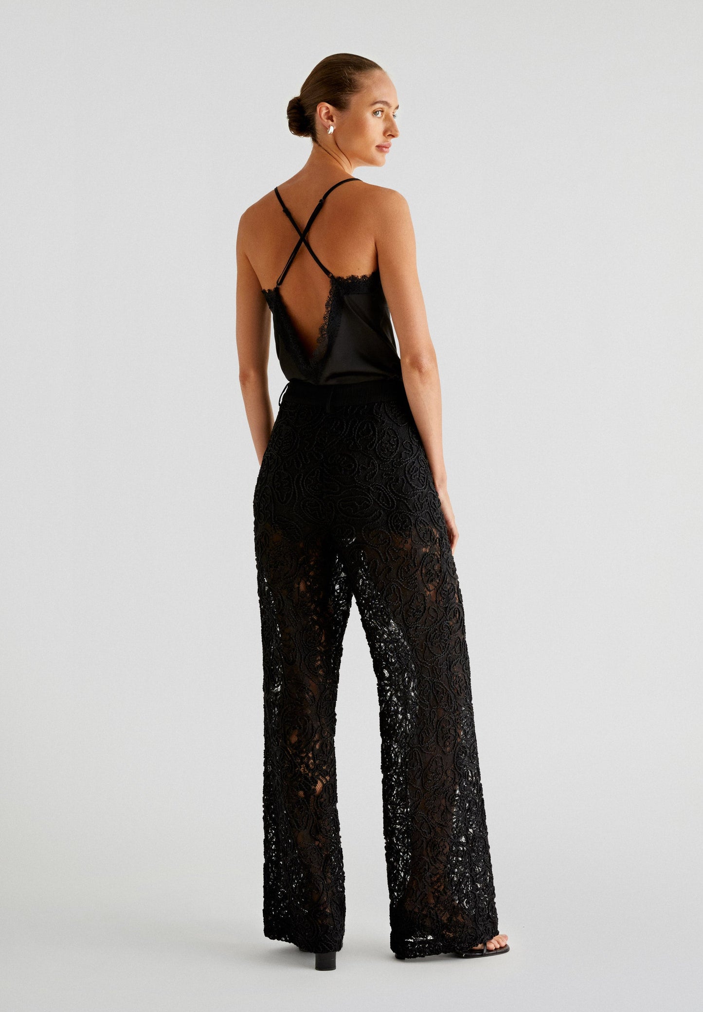 EMBROIDERED LACE TROUSERS