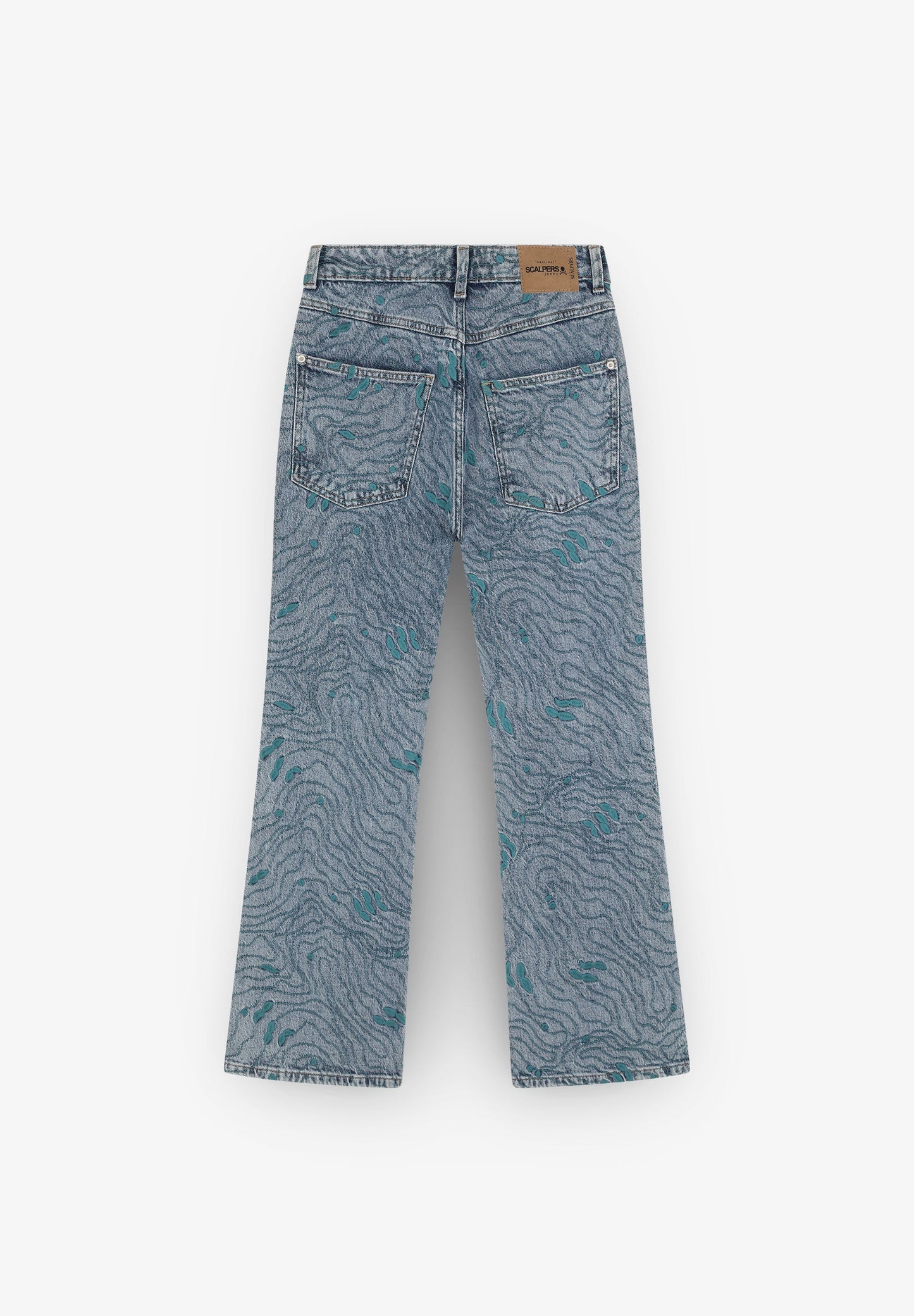 PANTALON EN DENIM EMB ONDULÉ