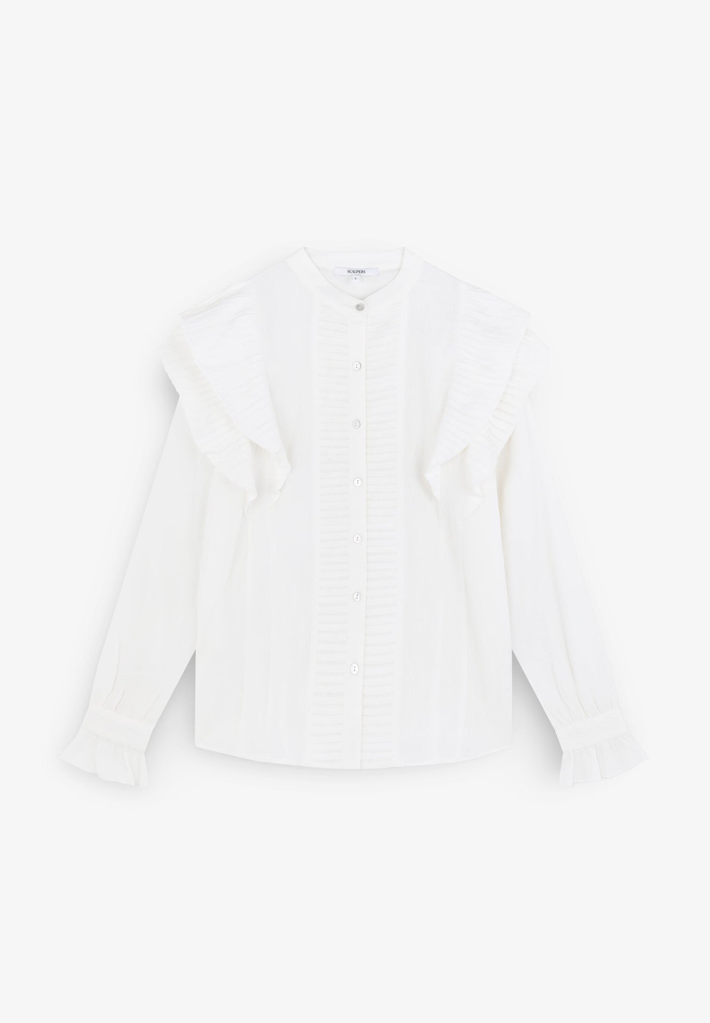 PLEAT RUFFLE SHIRT