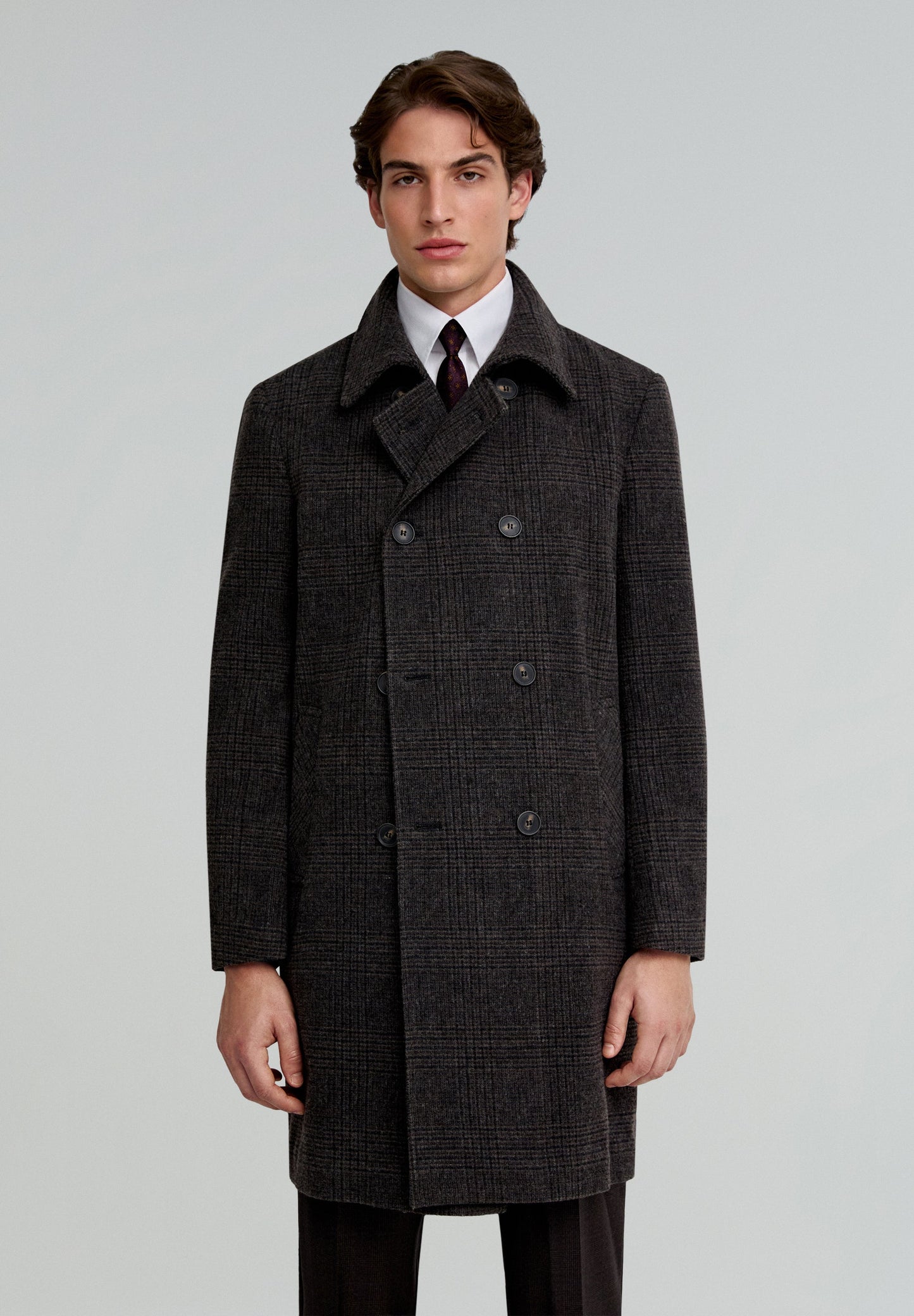 CHECK CLOTH COAT